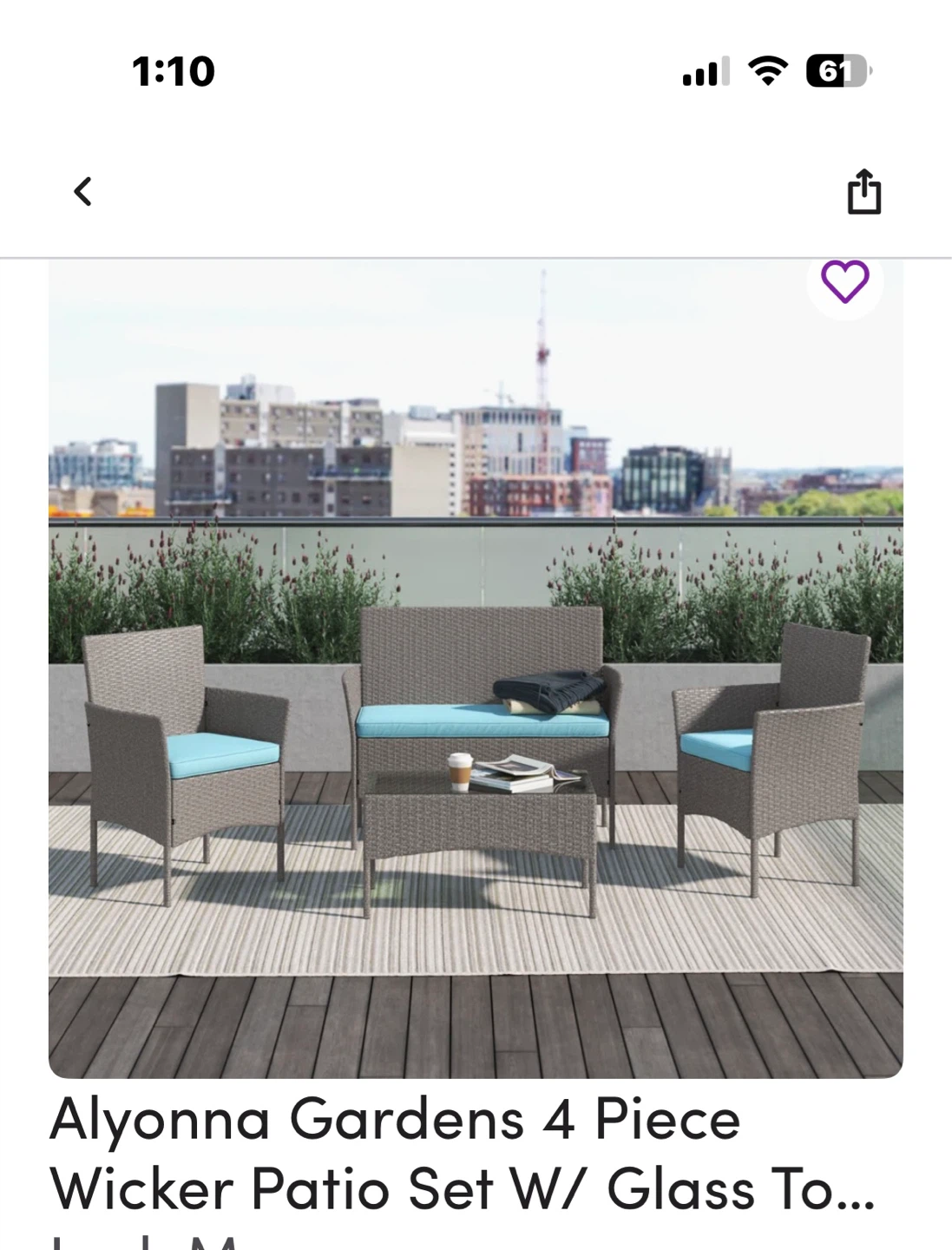 Alyonna Gardens 4 Piece Wicker Patio Set - photo 3