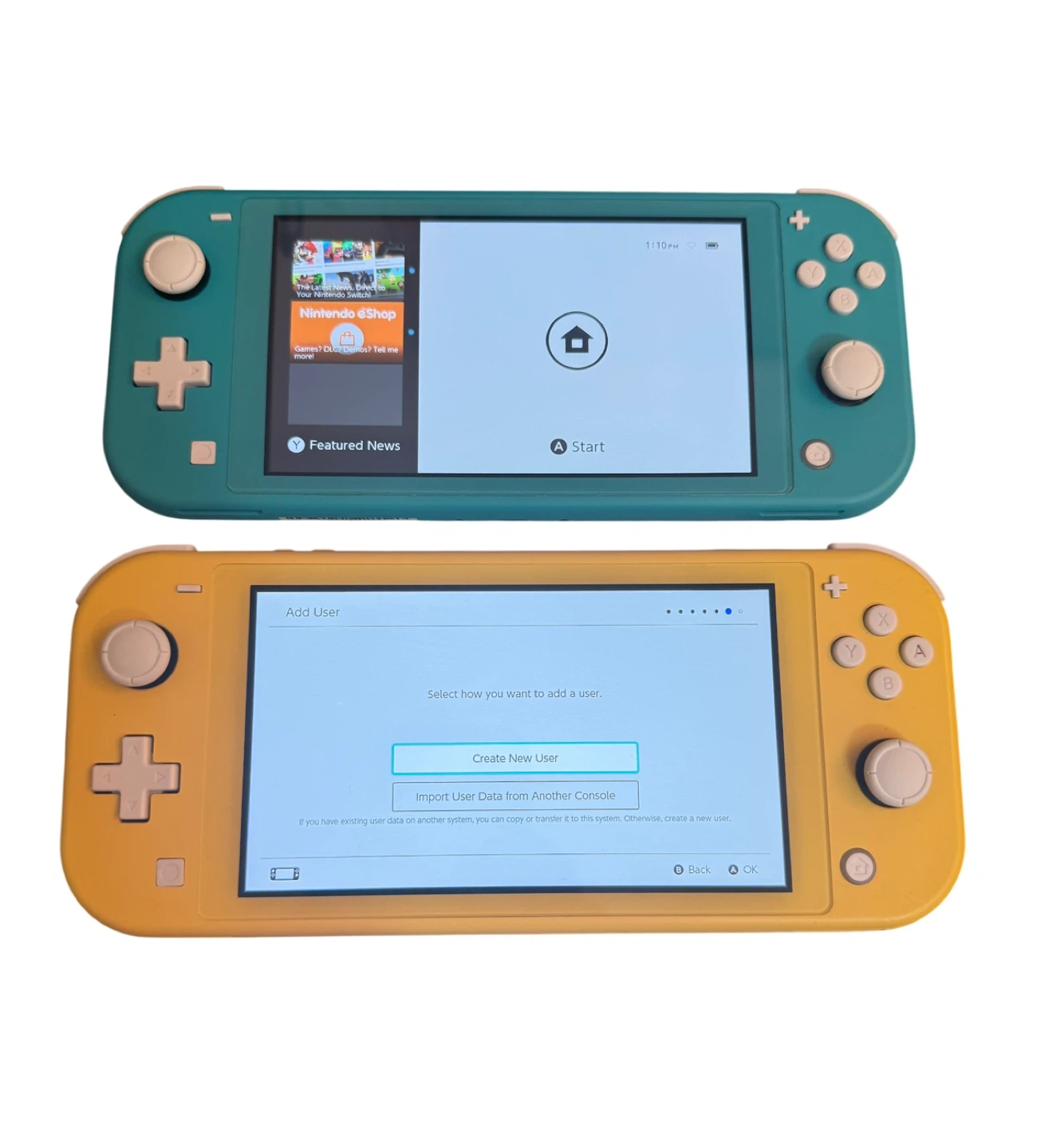 Nintendo Switch Lite Turquoise and Yellow - photo 2