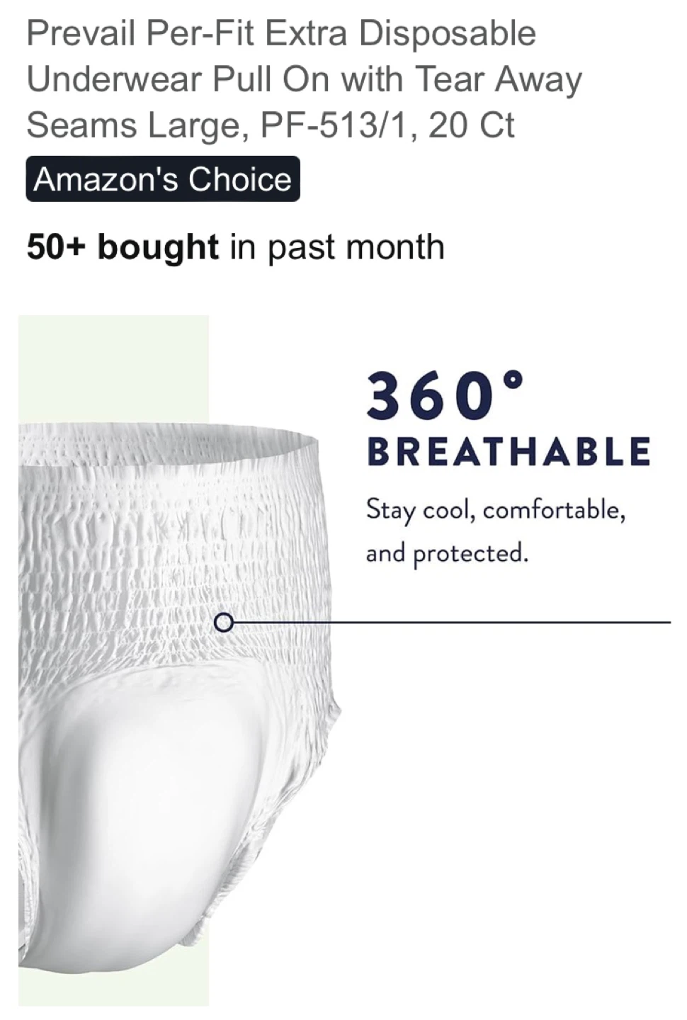 Prevail Per-Fit Extra Disposable Underwear Pull On Large, 20 Ct - photo 3