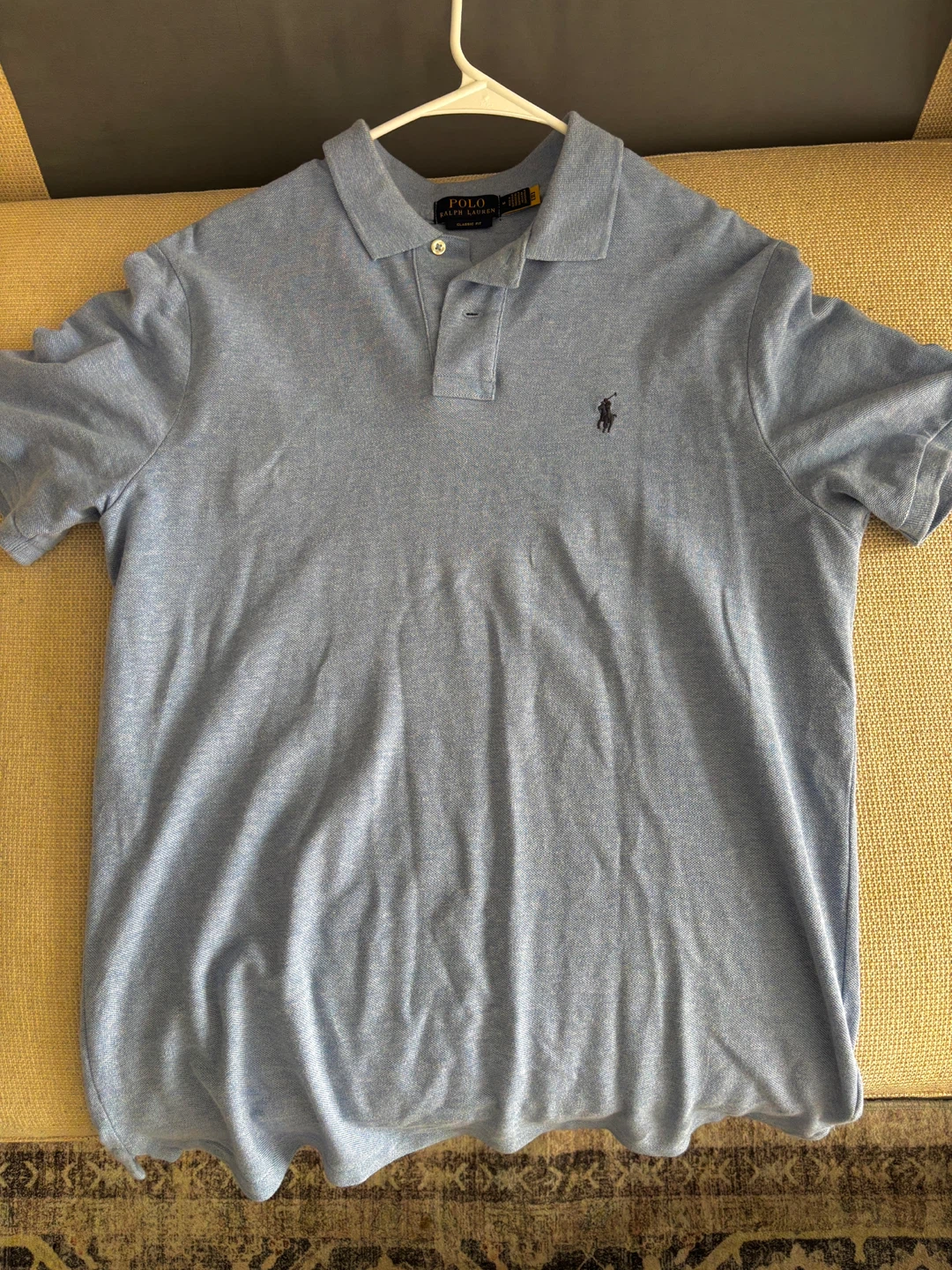 Polo Ralph Lauren Classic Fit Blue Polo Shirt - Size Medium