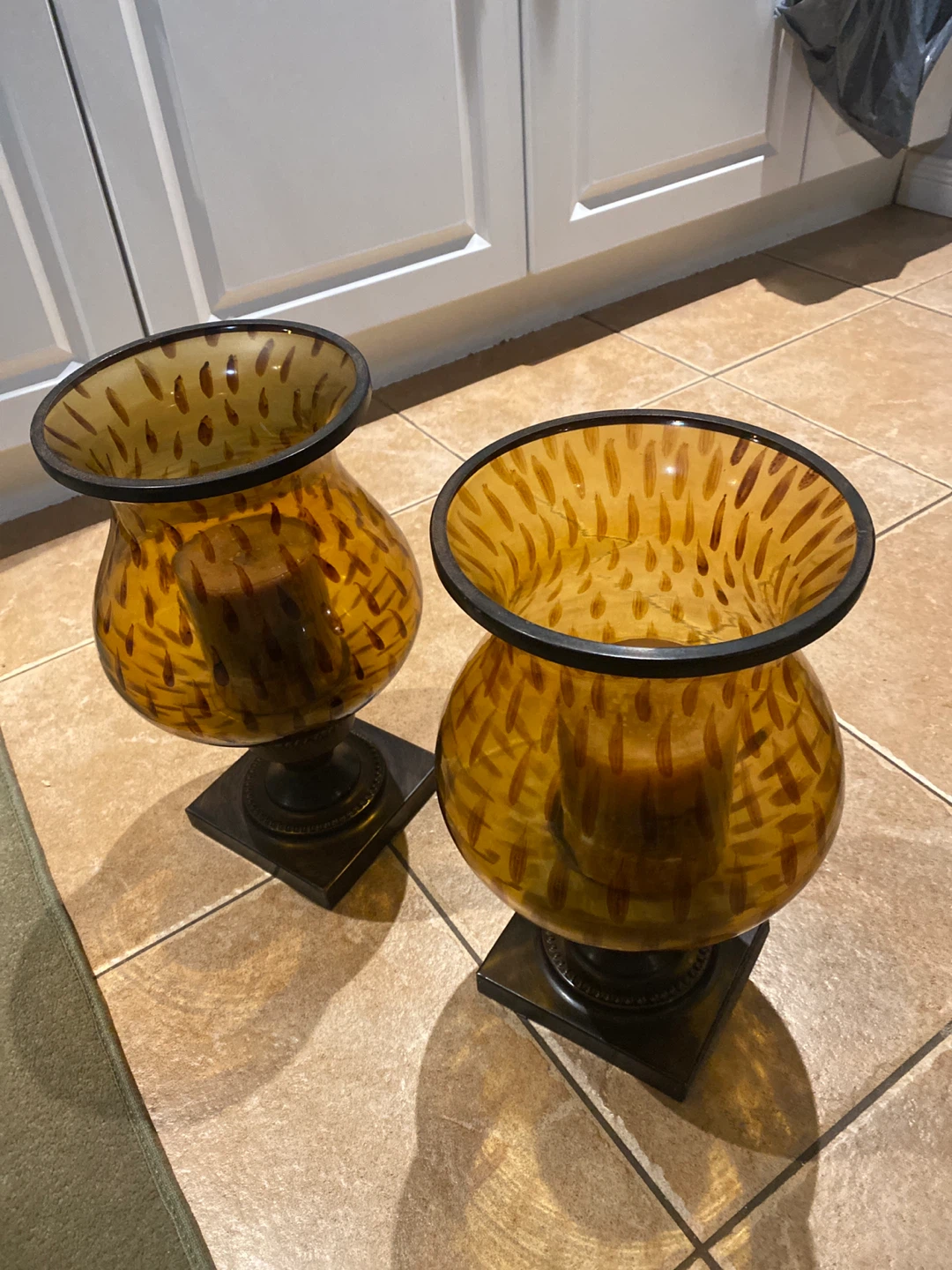Glass Hurricane Candle Holders (Set of 2) - photo 3
