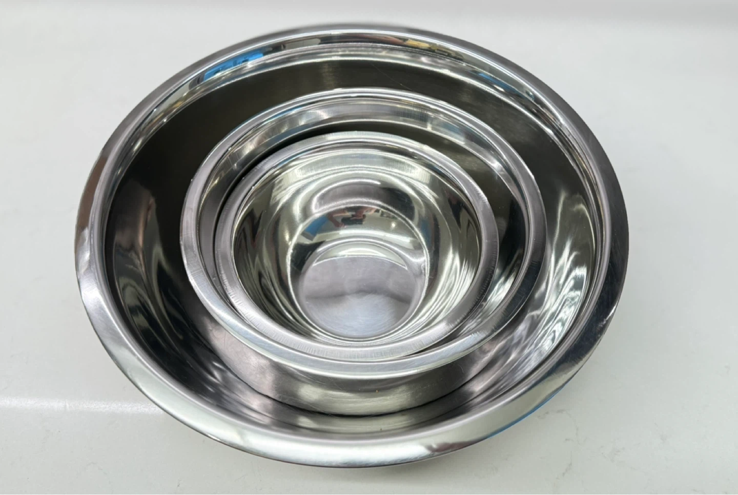 Set of 3 nested Stainless Steel Mixing Bowls