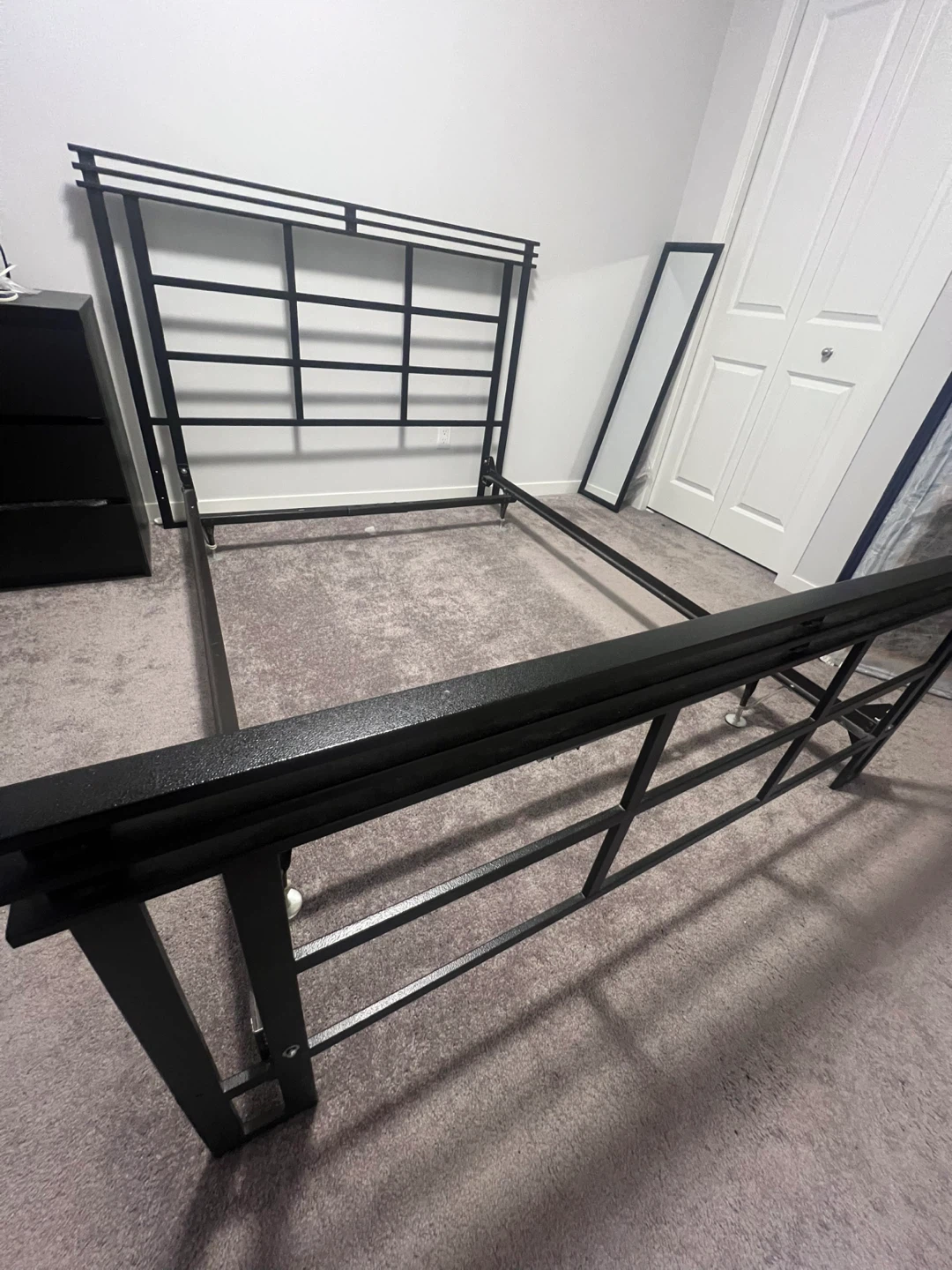 Black Metal Double Bed Frame - photo 3