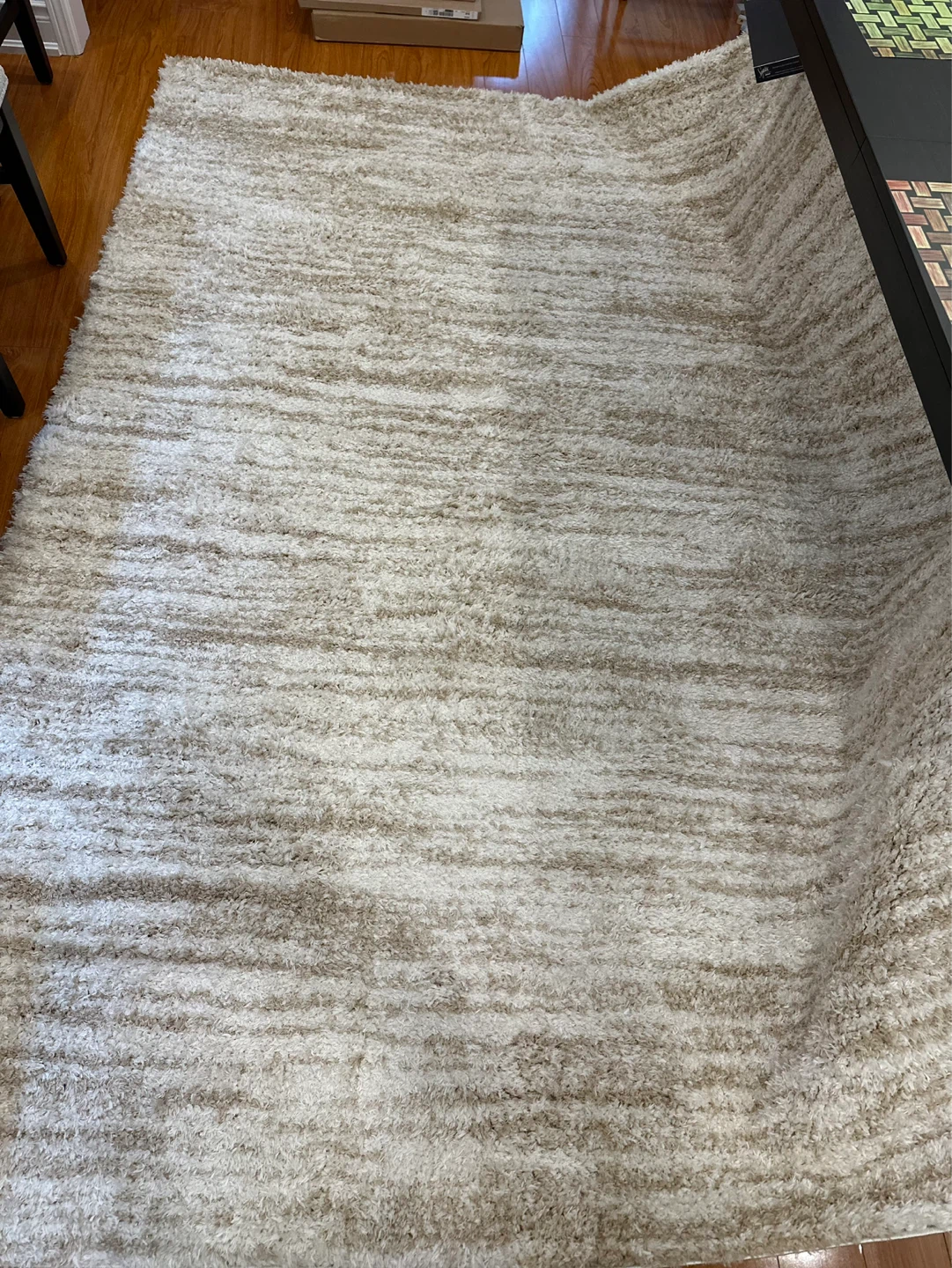 Stylewell Tribeca Beige Shag Rug 7 ft x 9 in