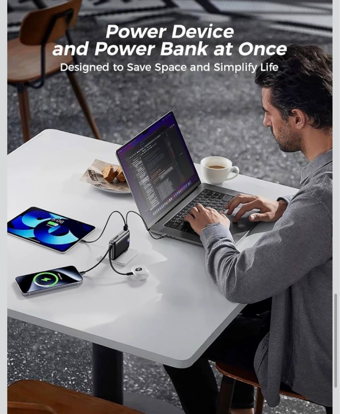 10000mAh Power Bank with Built-in AC Plug - photo 5