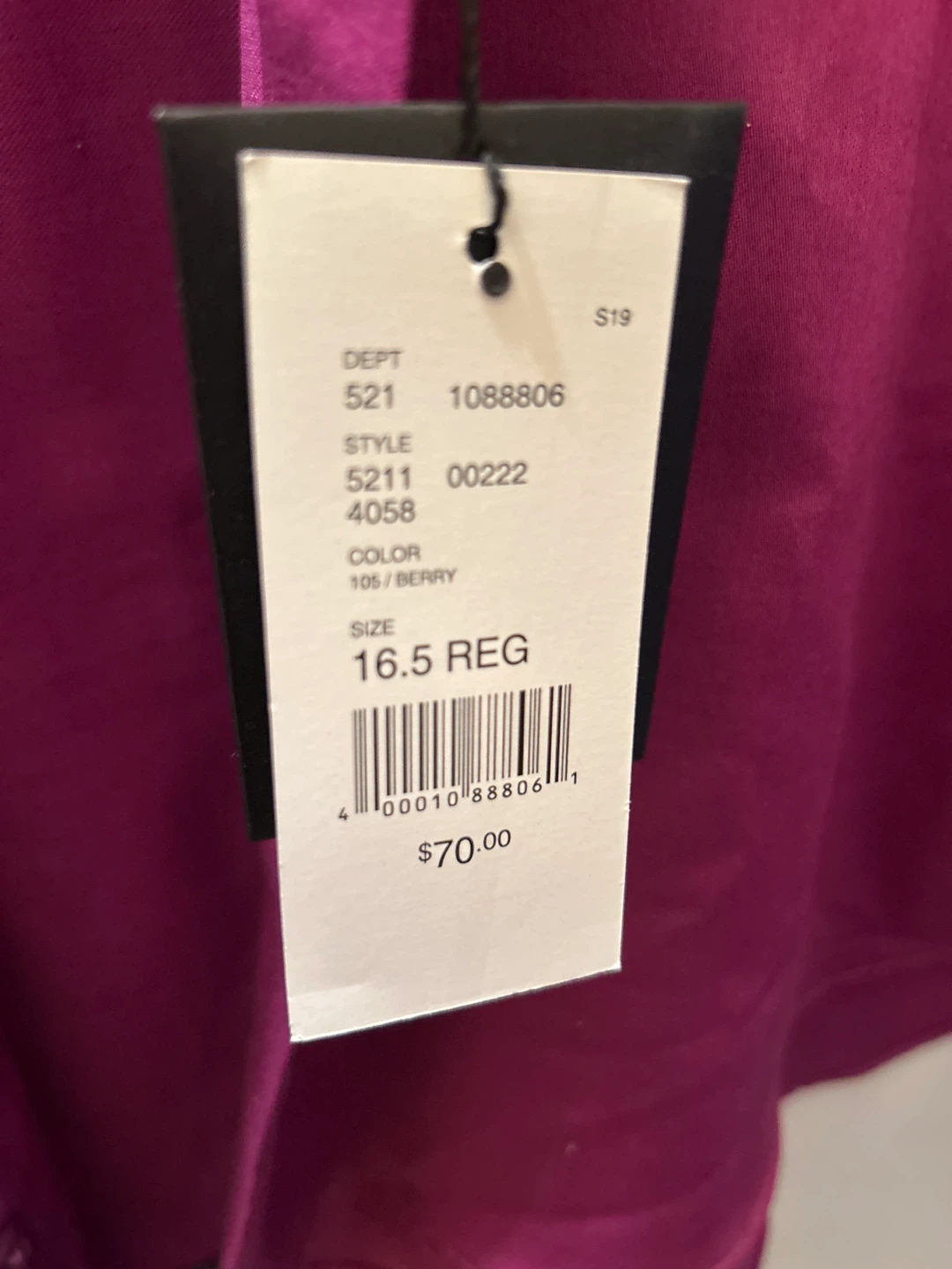 Bellissimo Modern Fit Dress Shirt - Berry - photo 2