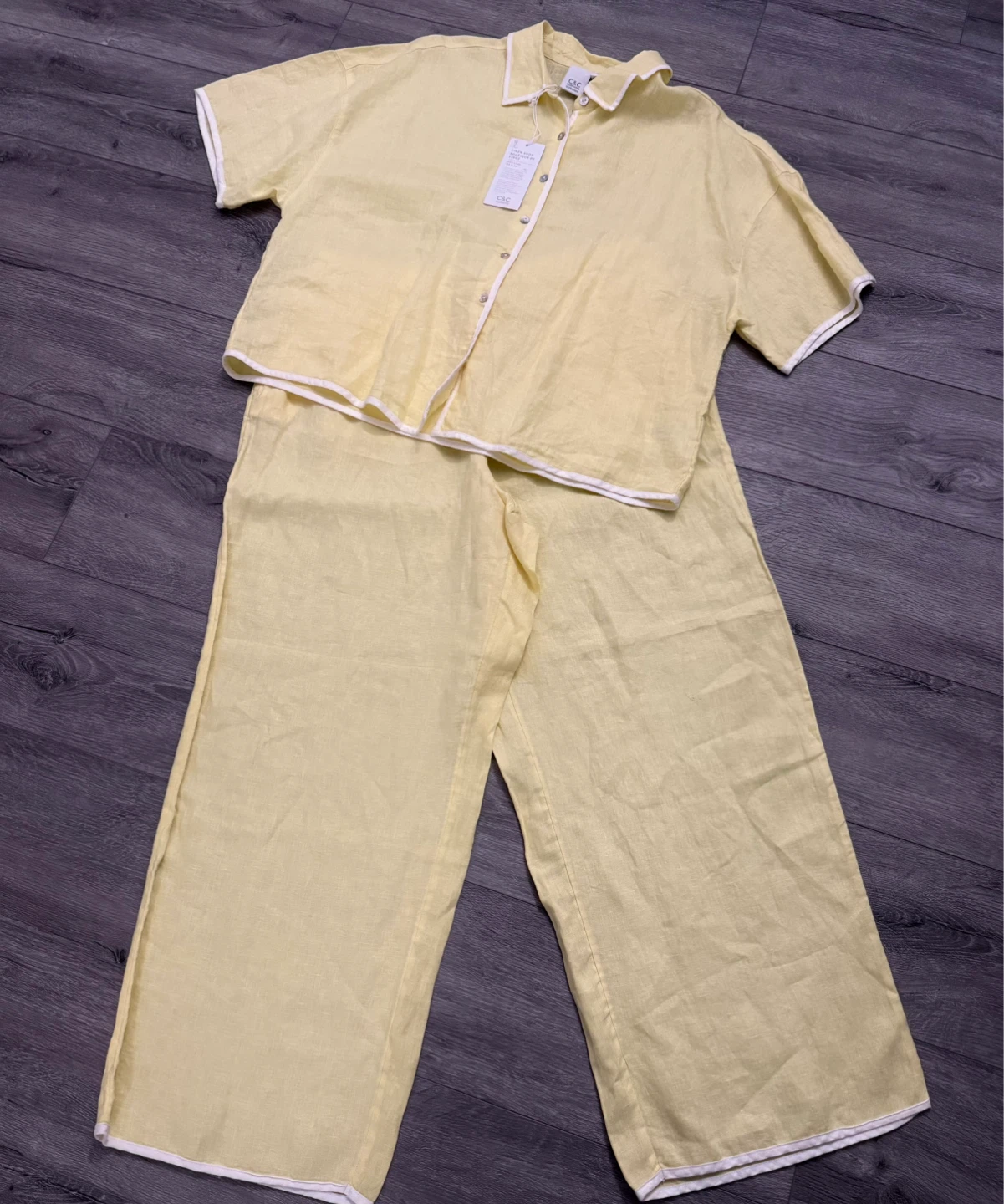 C&C California Yellow 100% Linen Lounge Set - photo 2