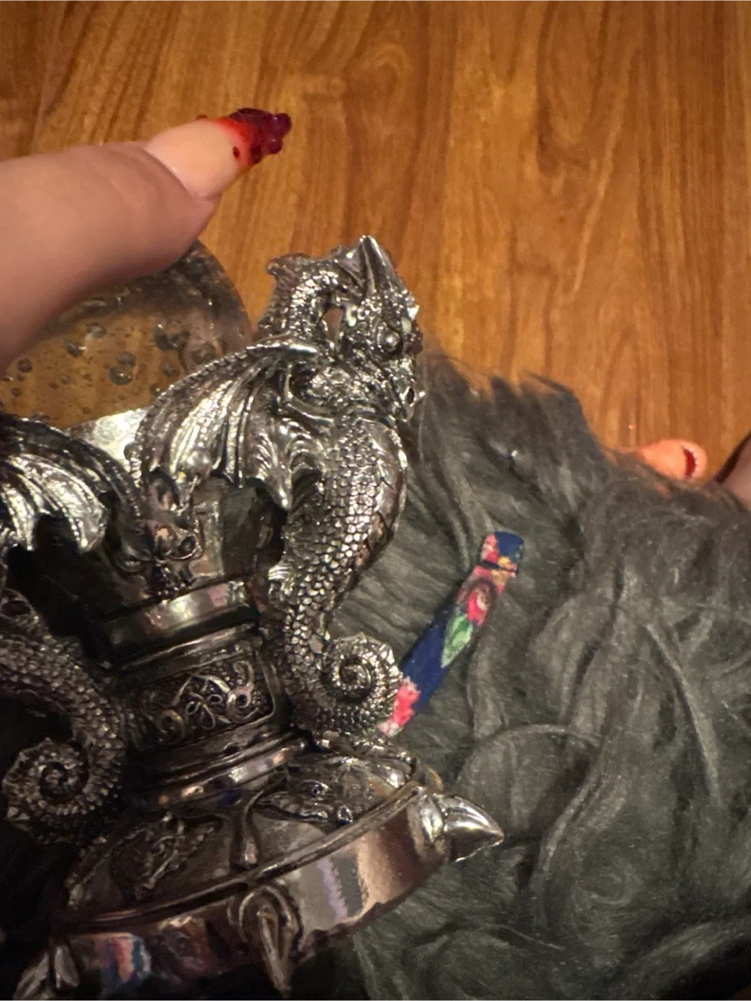 Dragon Statue Crystal Ball Decor - photo 2