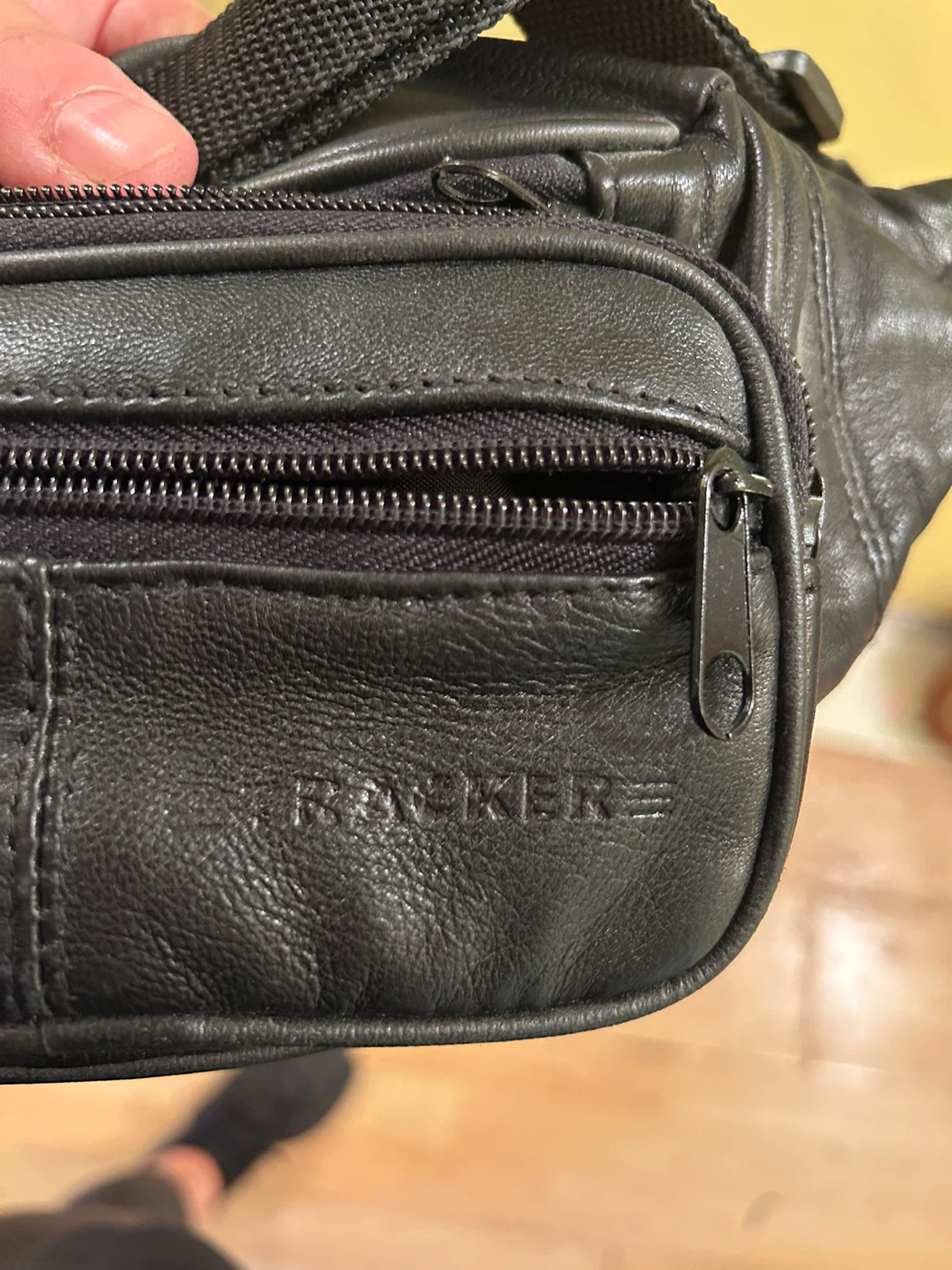 Black Leather Fanny Pack - photo 3