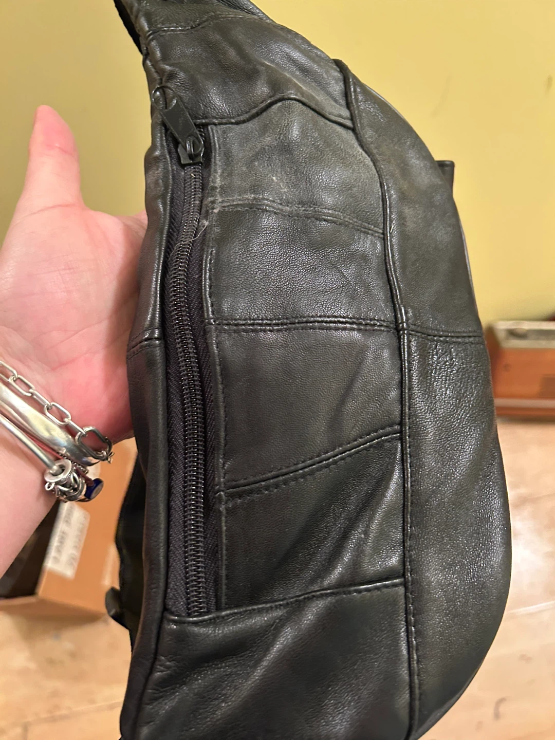 Black Leather Fanny Pack - photo 2