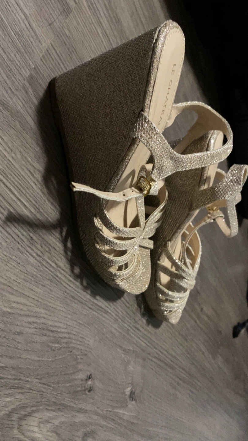 Le Château Glitter Wedge Sandals