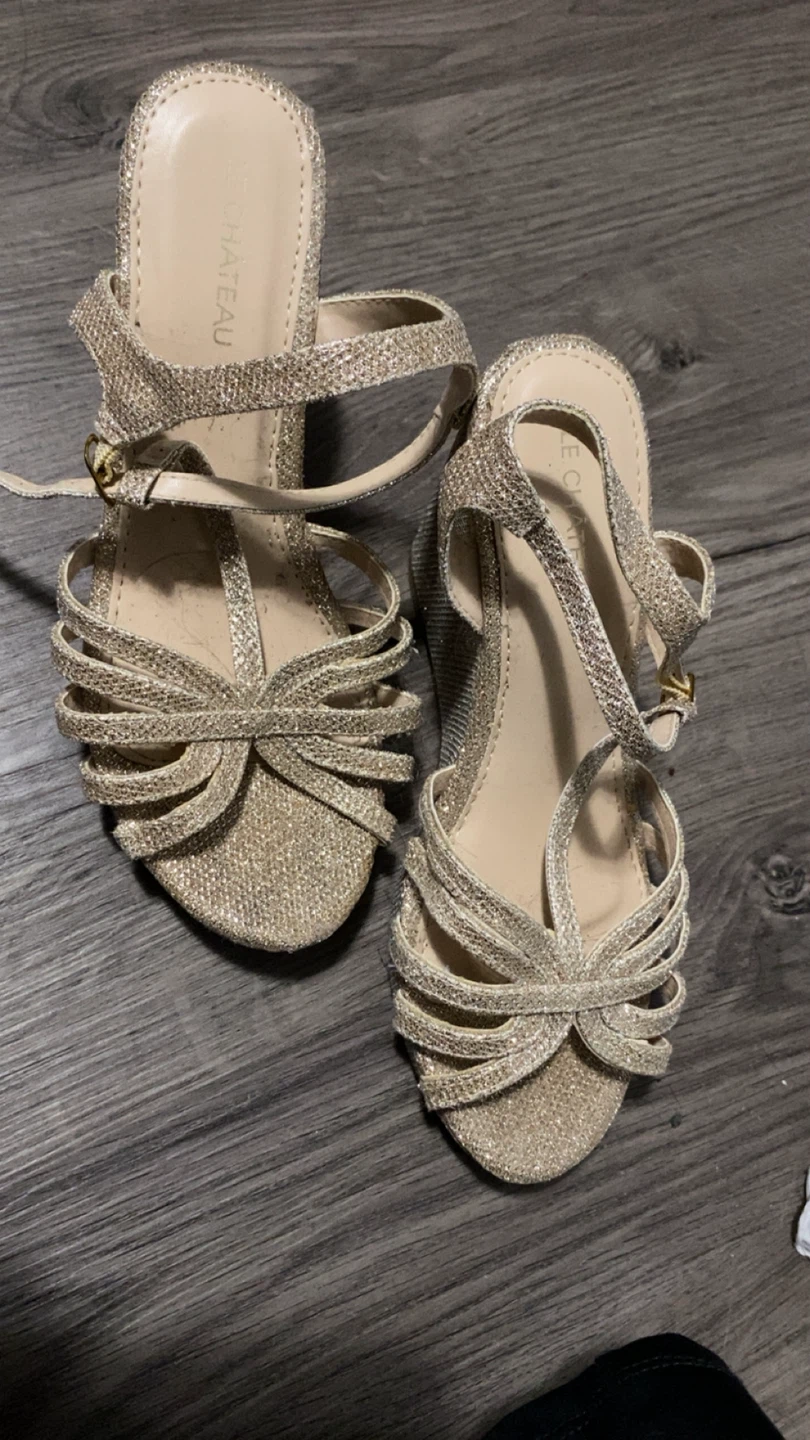 Le Château Glitter Wedge Sandals - photo 2