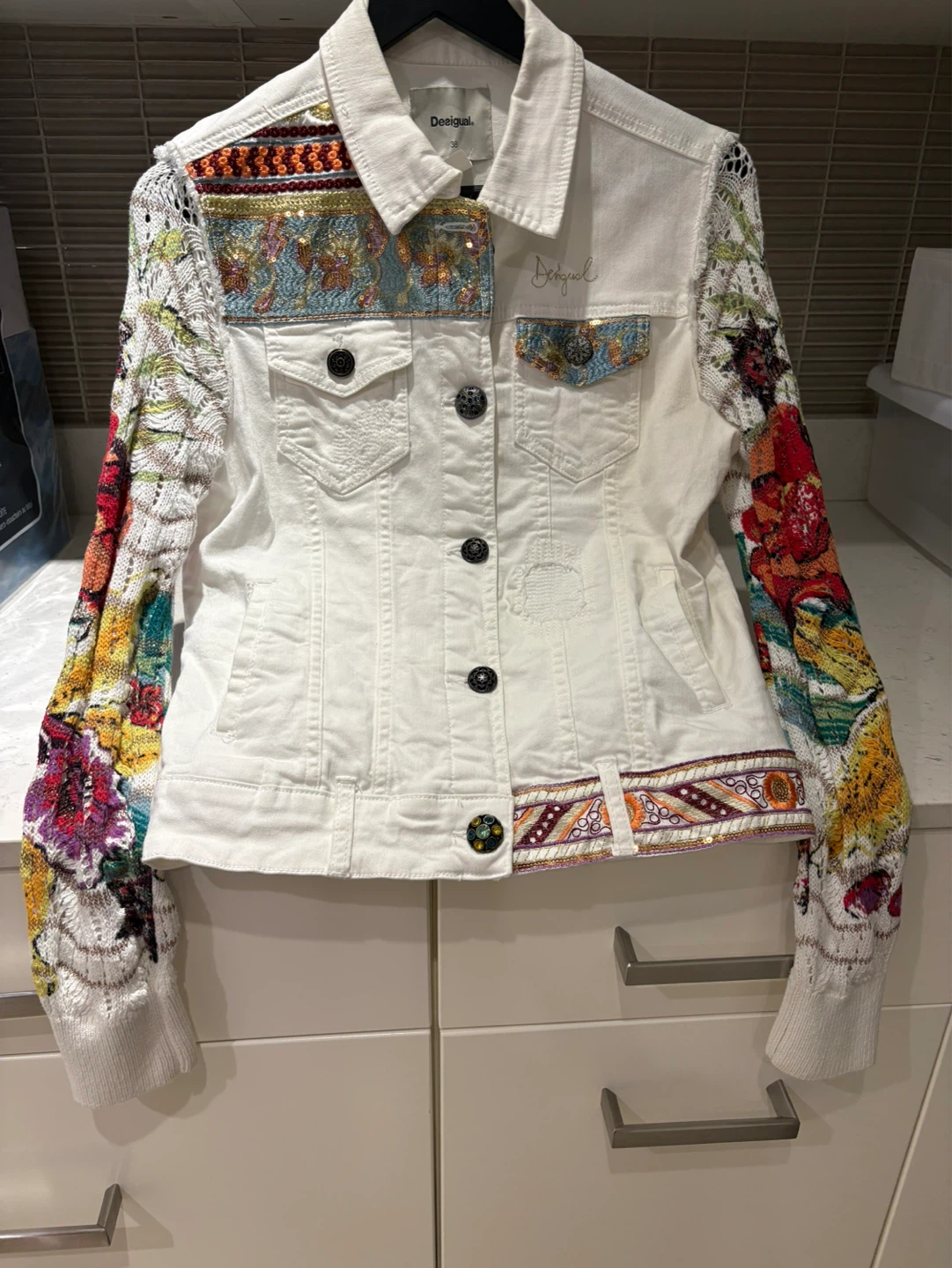 Women's Desigual White Jacket