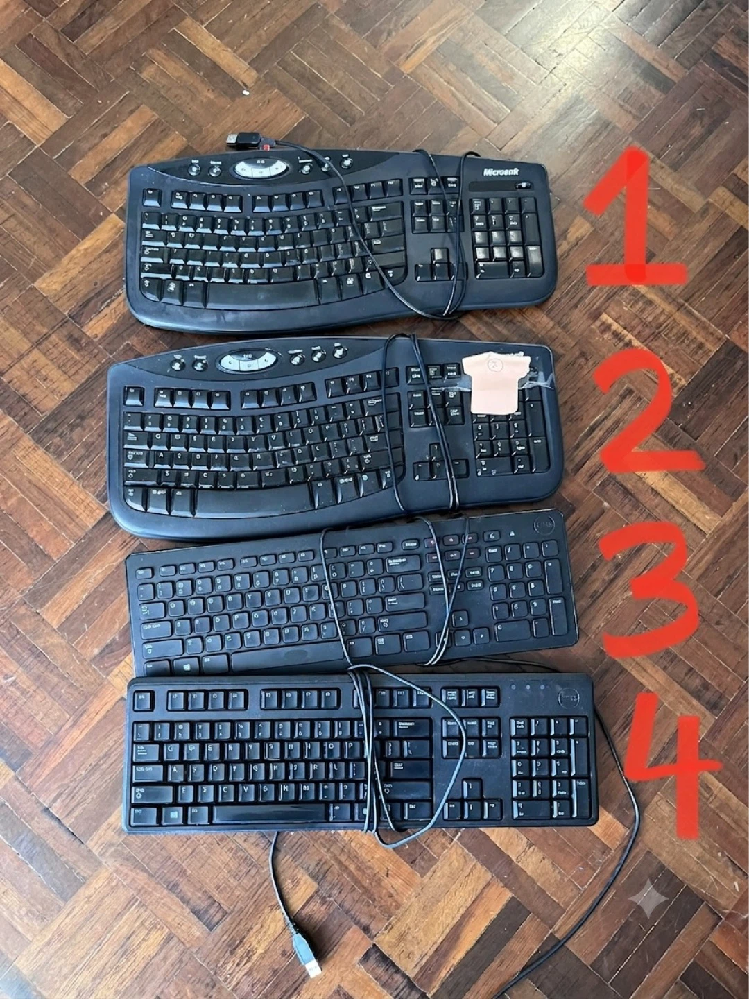 USB Wired Keyboards-Microsoft & Dell-See price in description