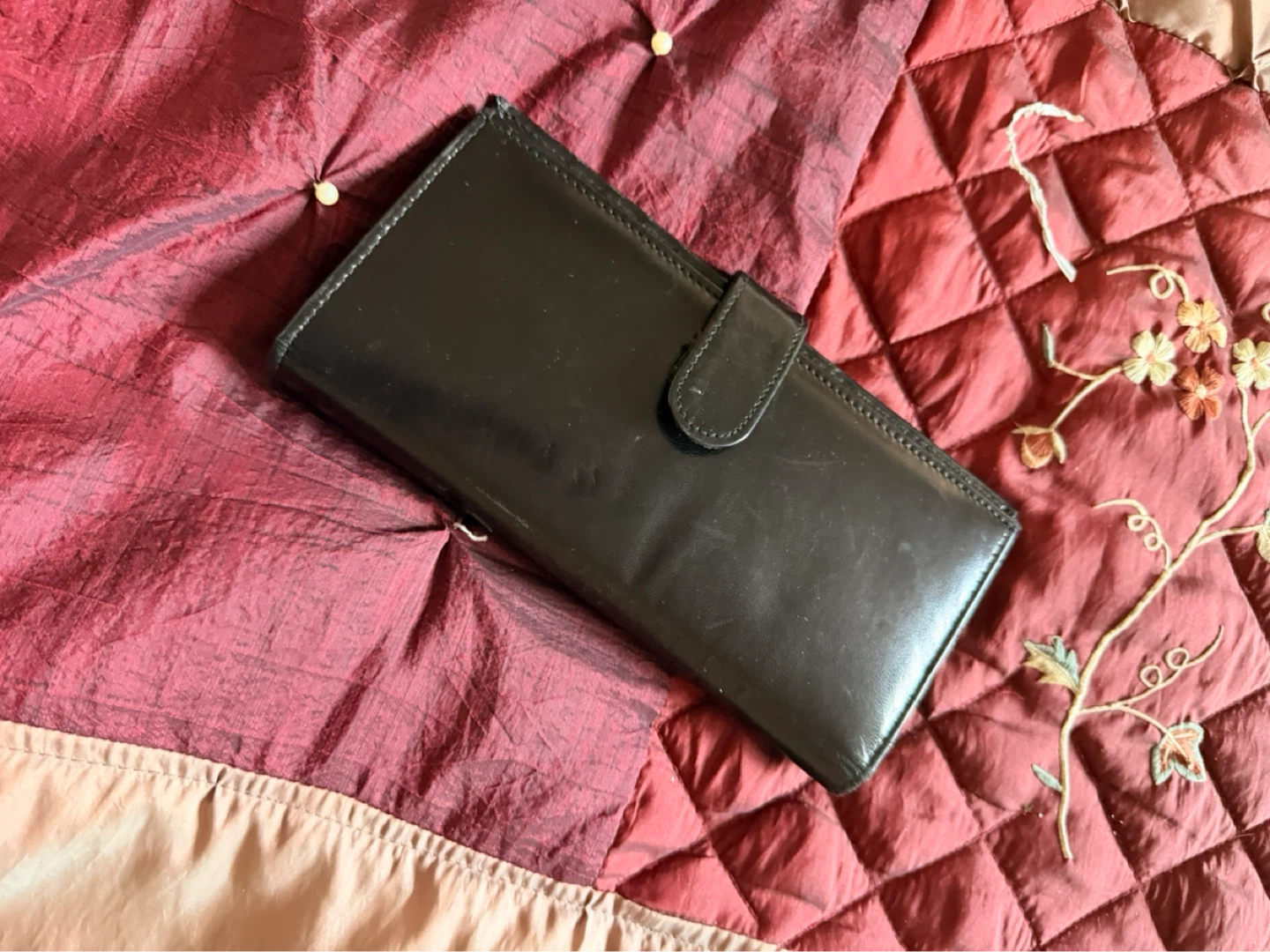 Black Leather Clutch Wallet - photo 2