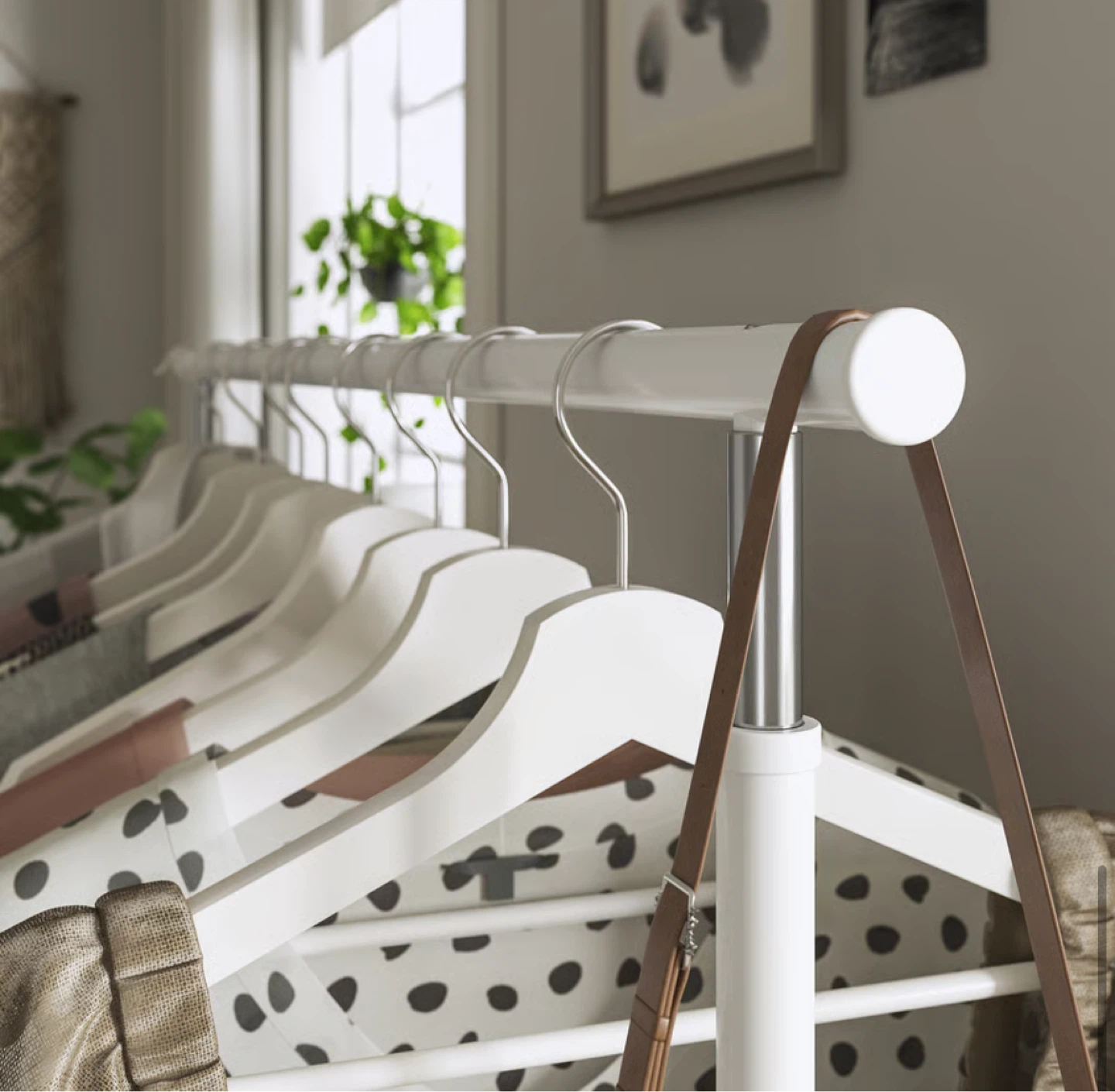 IKEA-White Rolling Clothes Rack - photo 2