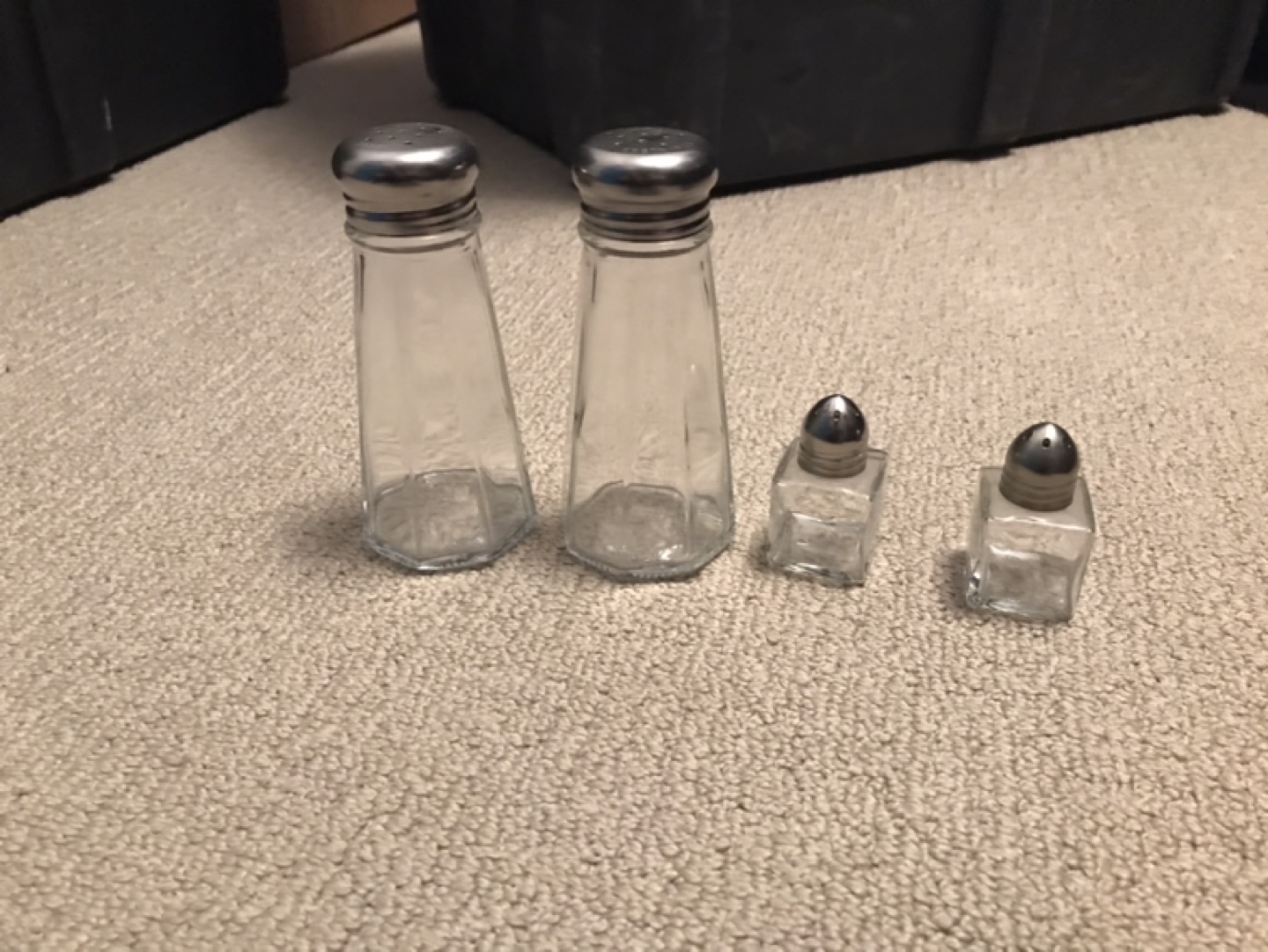Glass Salt and Pepper Shakers