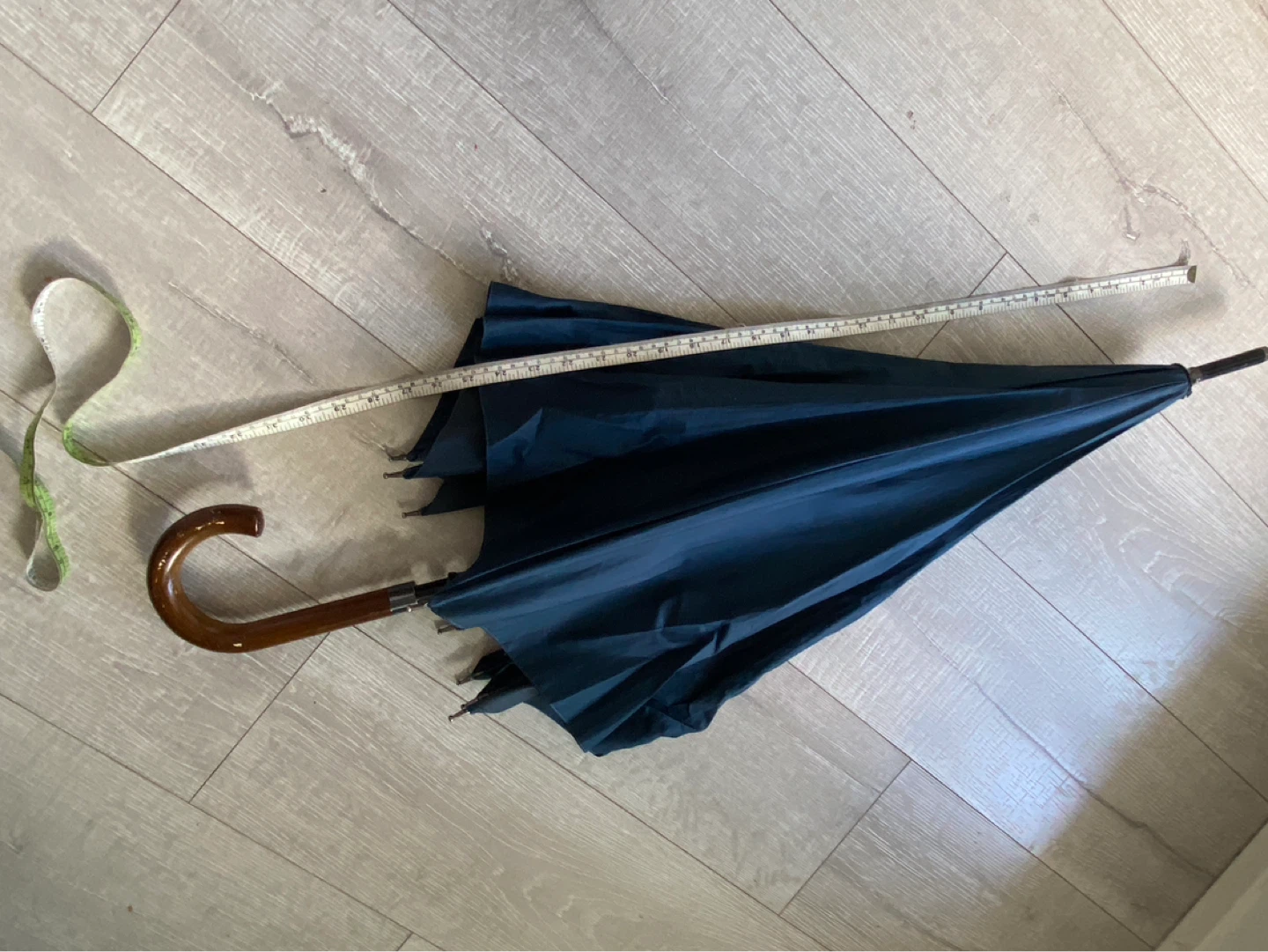 Blue Umbrella with Wooden Handle - photo 5