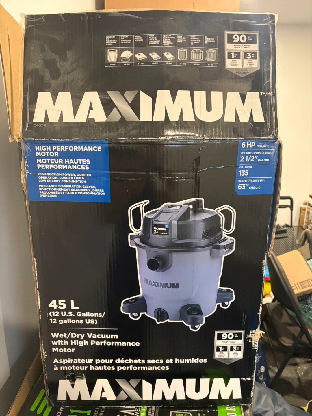 MAXIMUM 45L Wet/Dry Vacuum