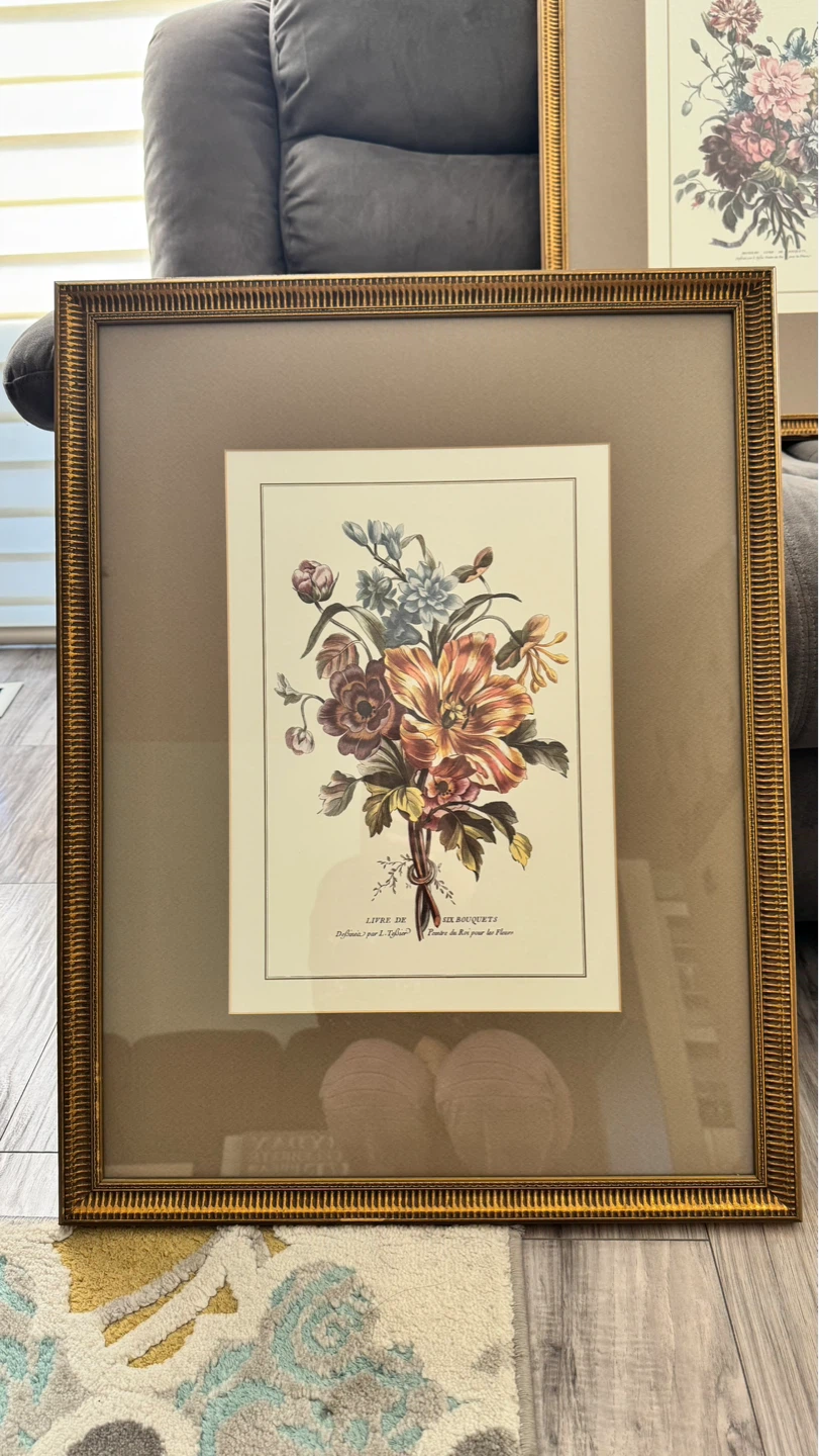 Framed Floral Art Print Set - photo 2