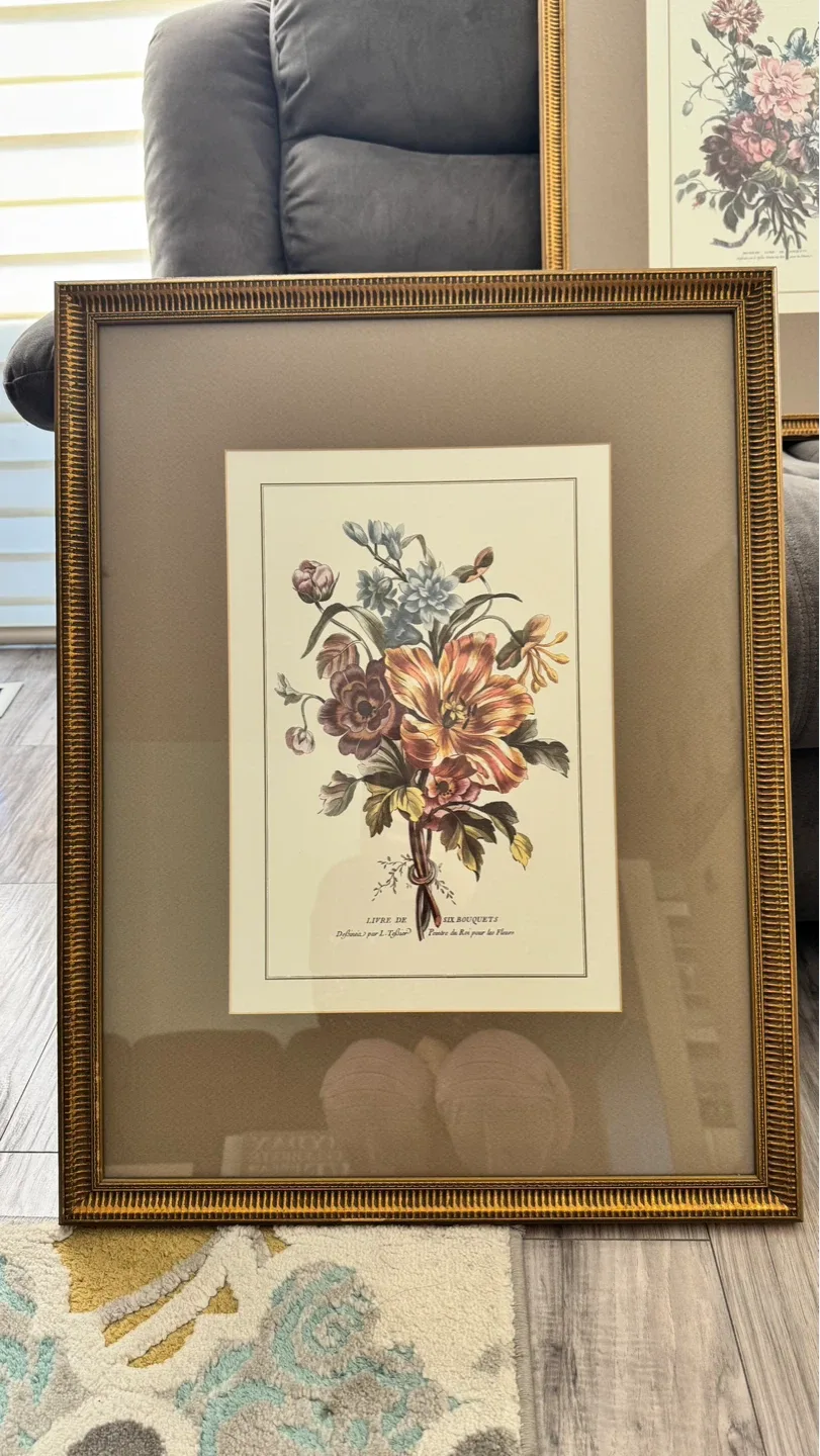 Framed Floral Art Print Set - photo 2