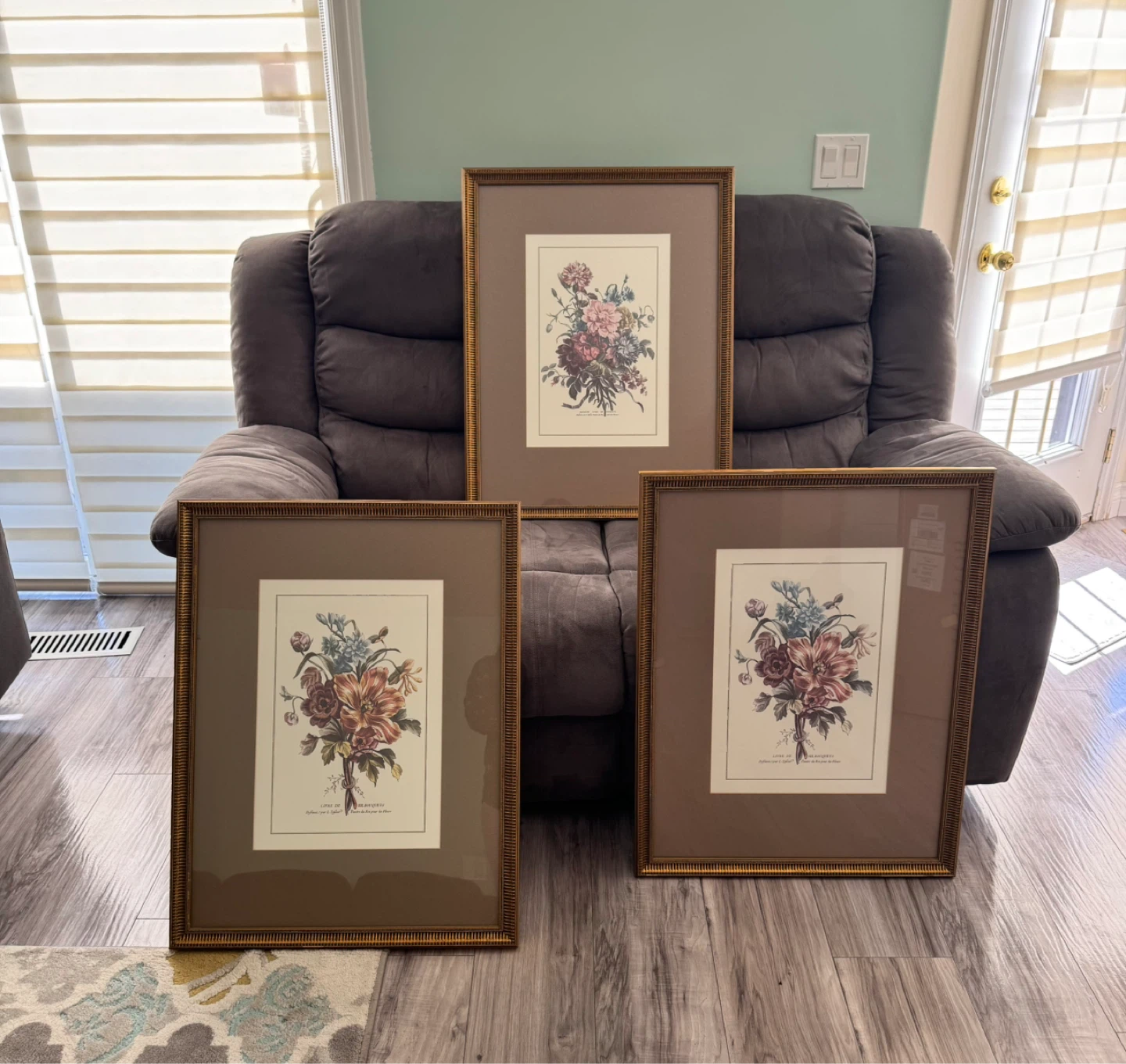 Framed Floral Art Print Set