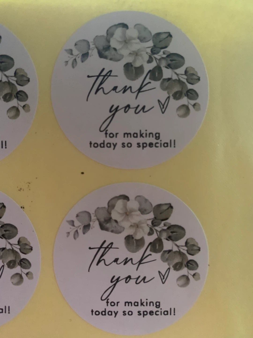 Thank You Stickers - For Making Today So Special!