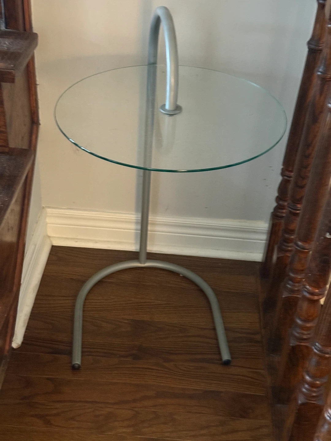 Glass and Metal Side Table