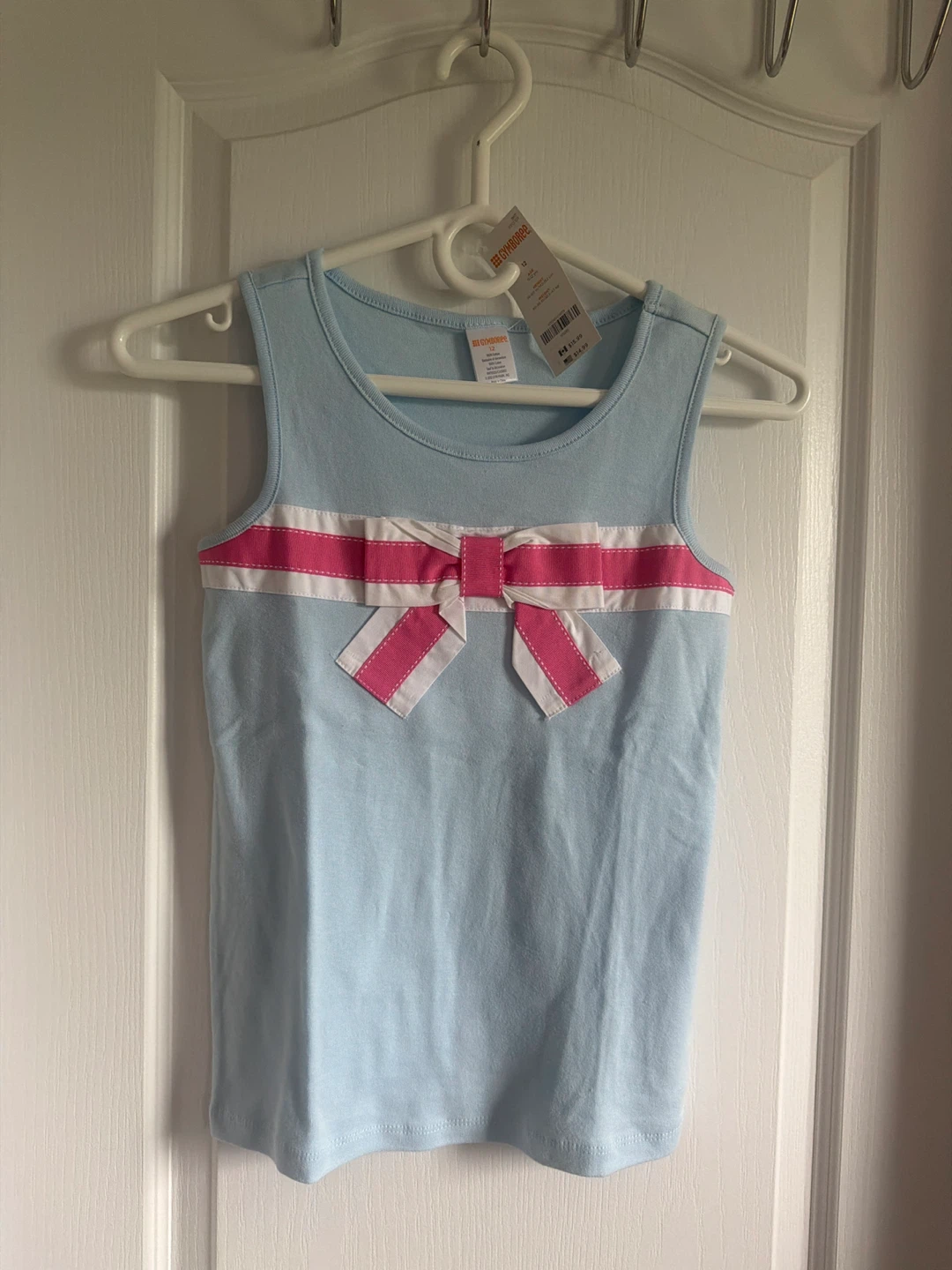 Gymboree Blue & Pink Bow Tank Top - Size 12