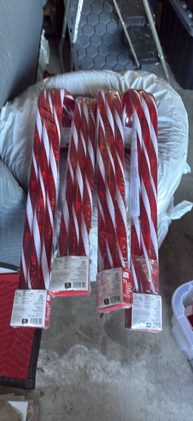 Large Candy Cane Decorations (Set of 3)