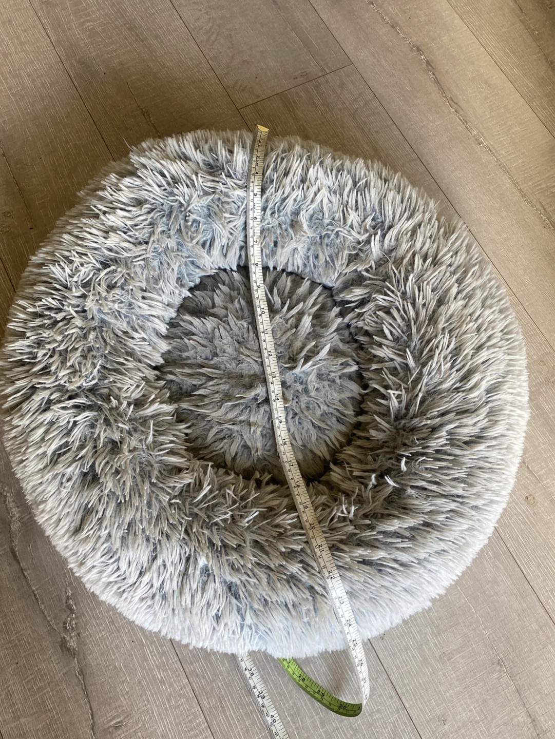 Plush Round Pet Bed - Grey - photo 5