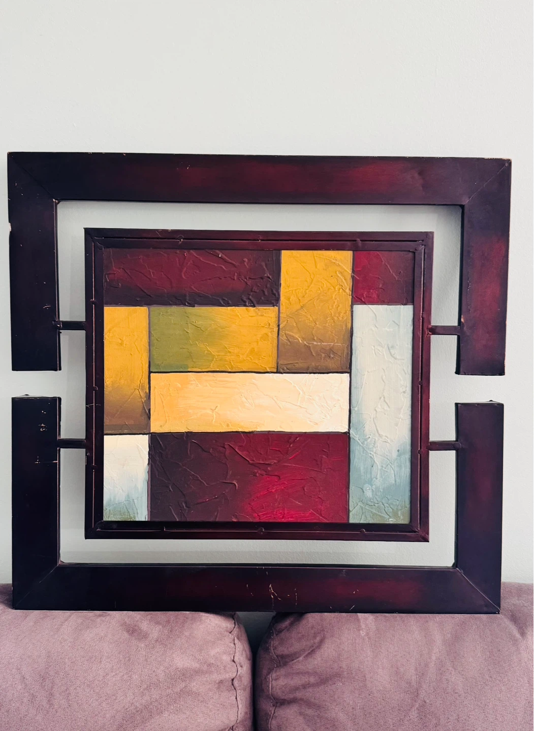 Abstract Wall Art Metal Frame