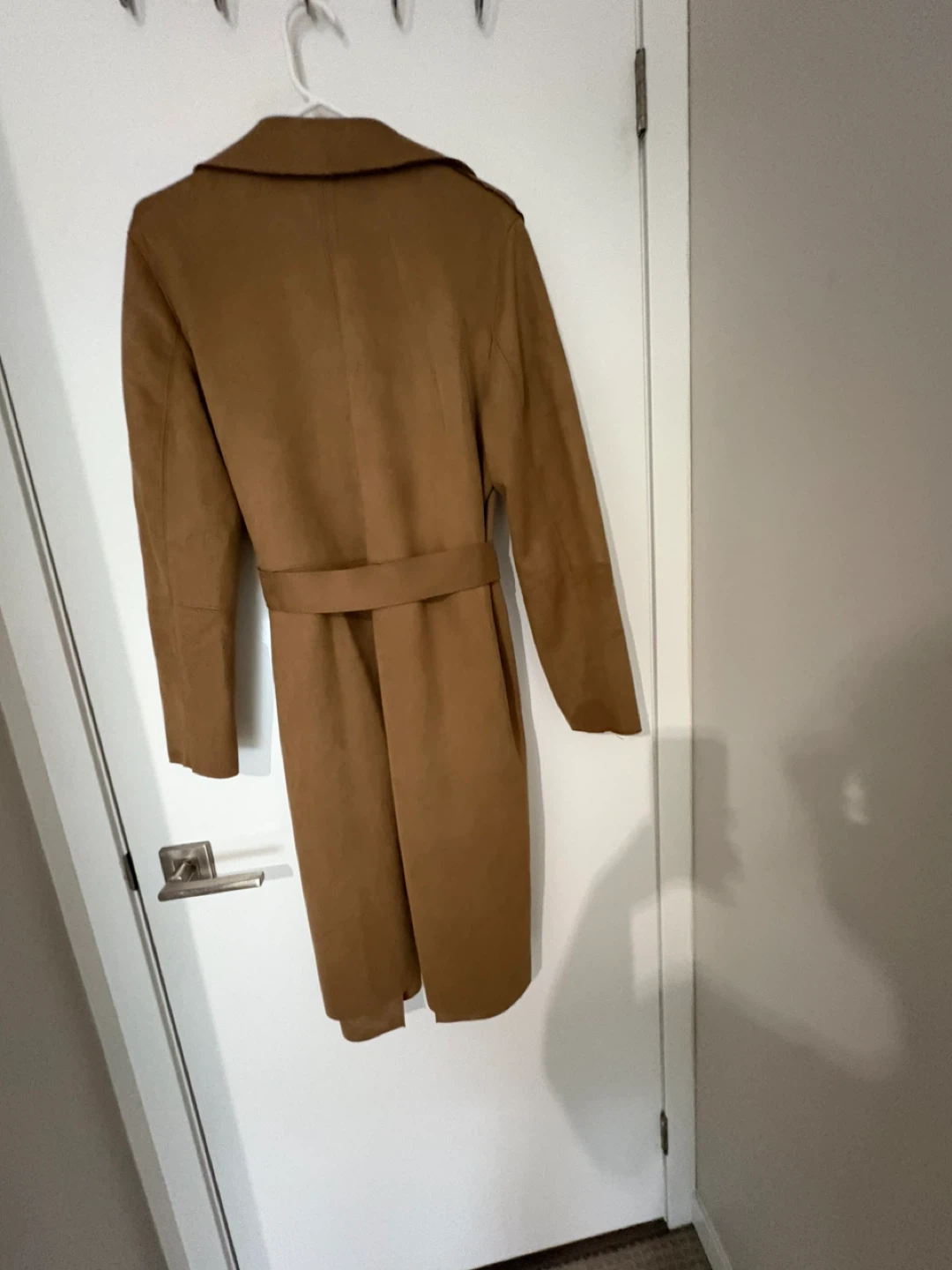 Brown Suede Trench Coat - photo 4
