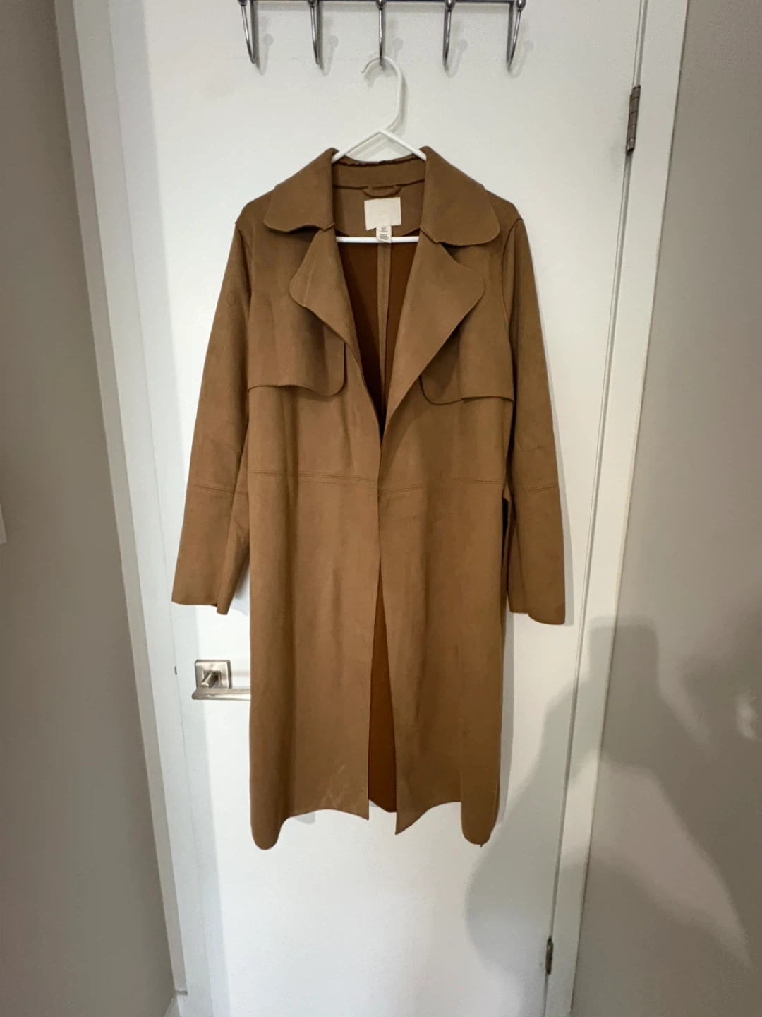 Brown Suede Trench Coat