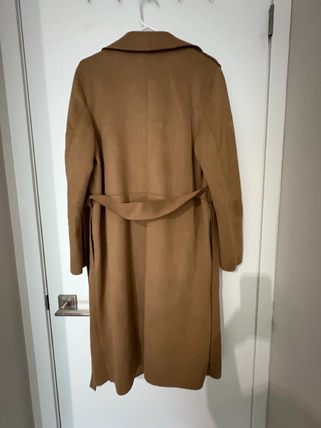 Brown Suede Trench Coat - photo 3