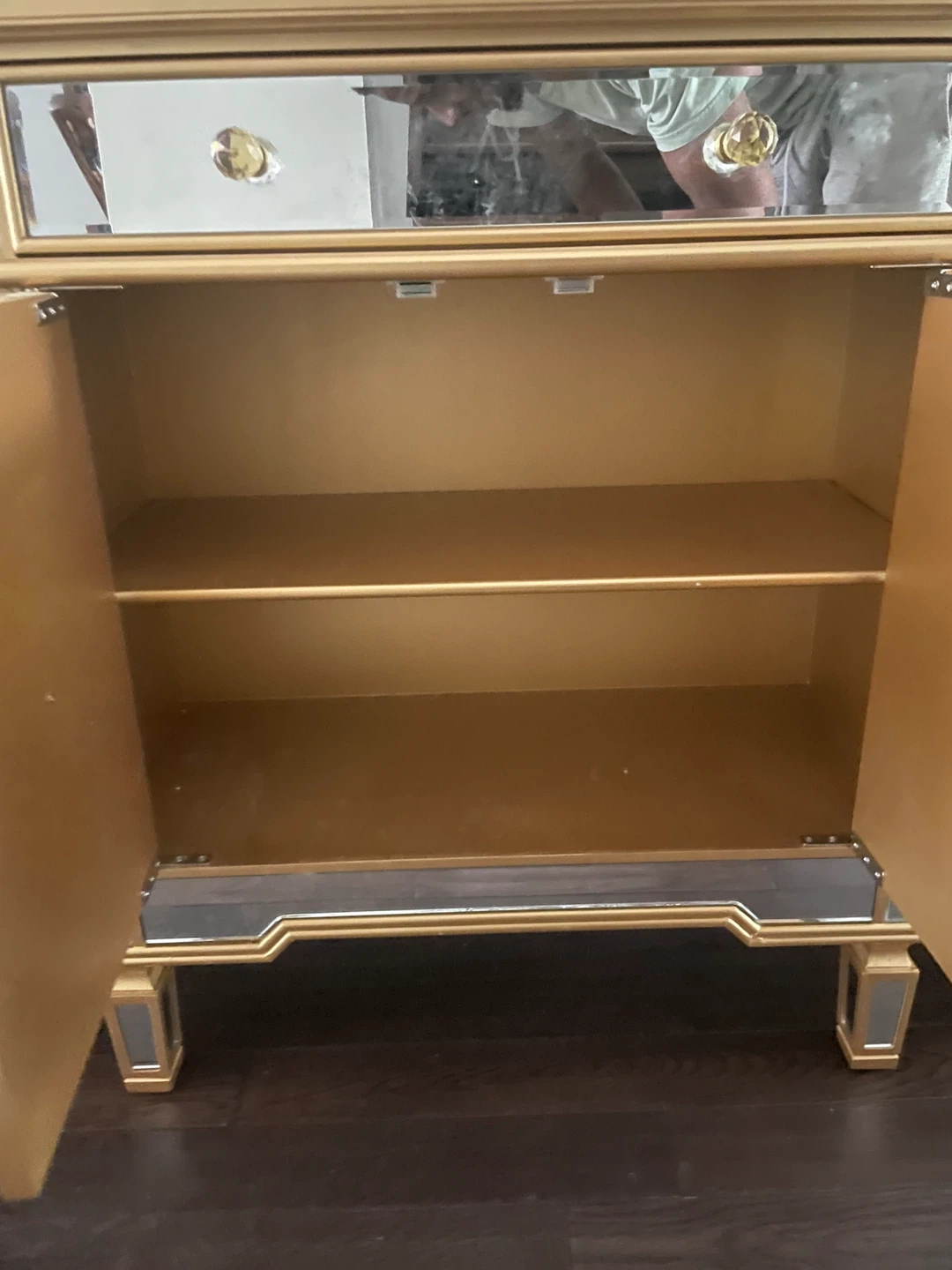 Mirrored Gold Buffet/Sideboard with Cabinet and Drawers - photo 2