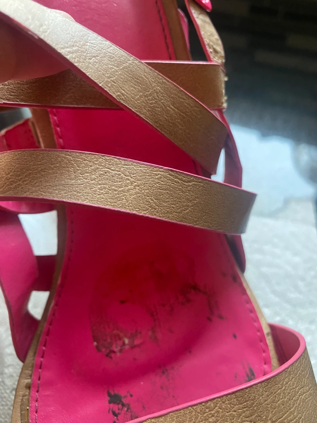 Women's Pink & Tan Wedge Sandals - photo 5