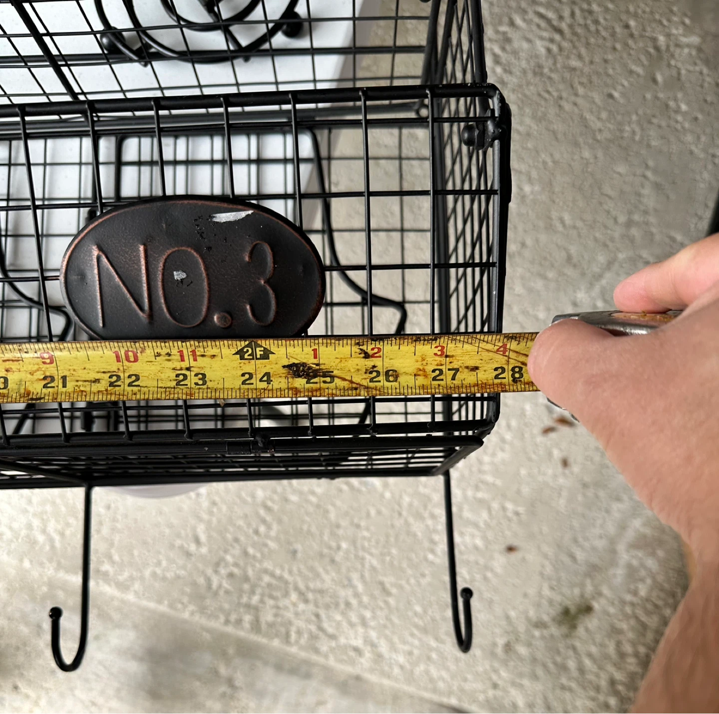3-Tier Wire Basket with Hooks - photo 2