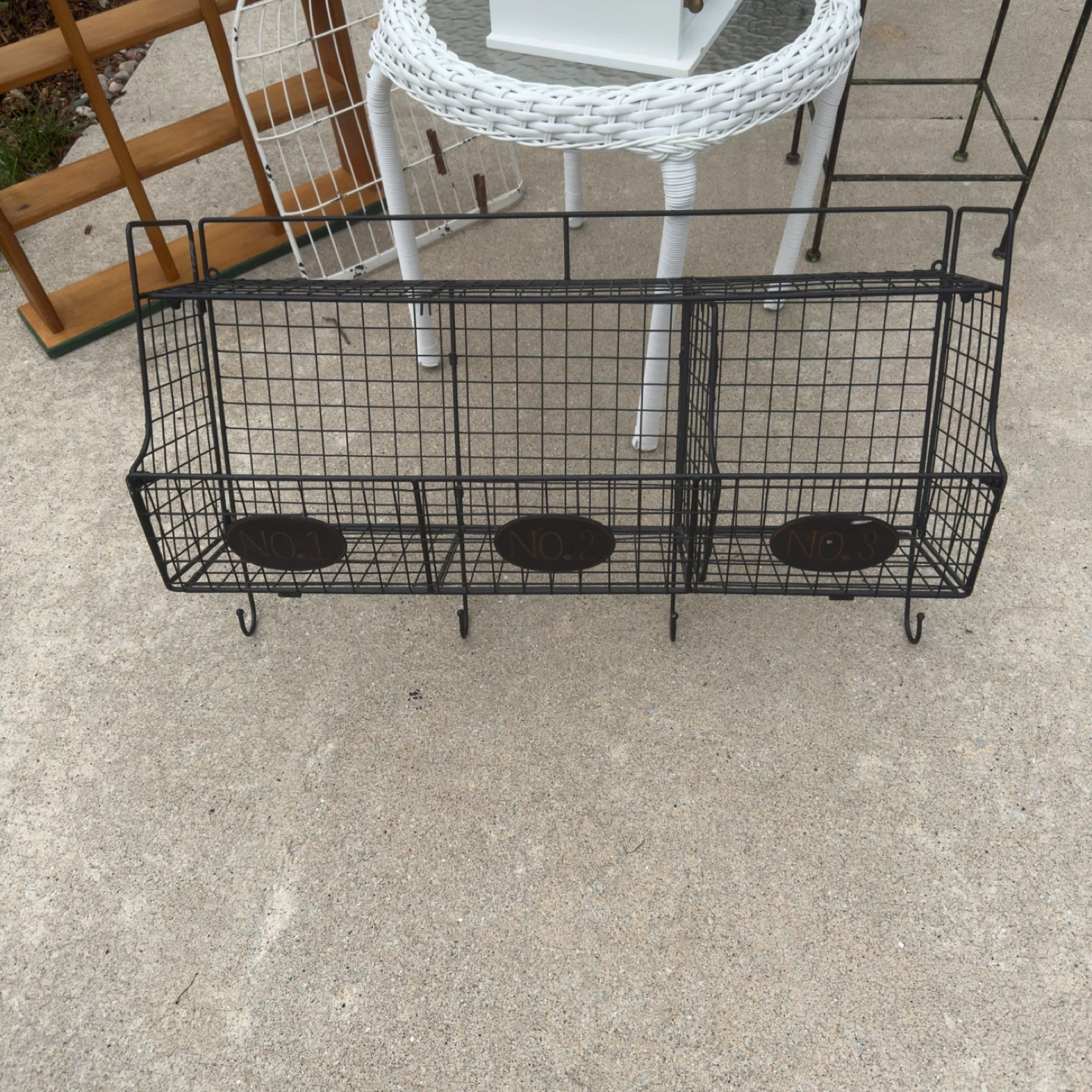 3-Tier Wire Basket with Hooks