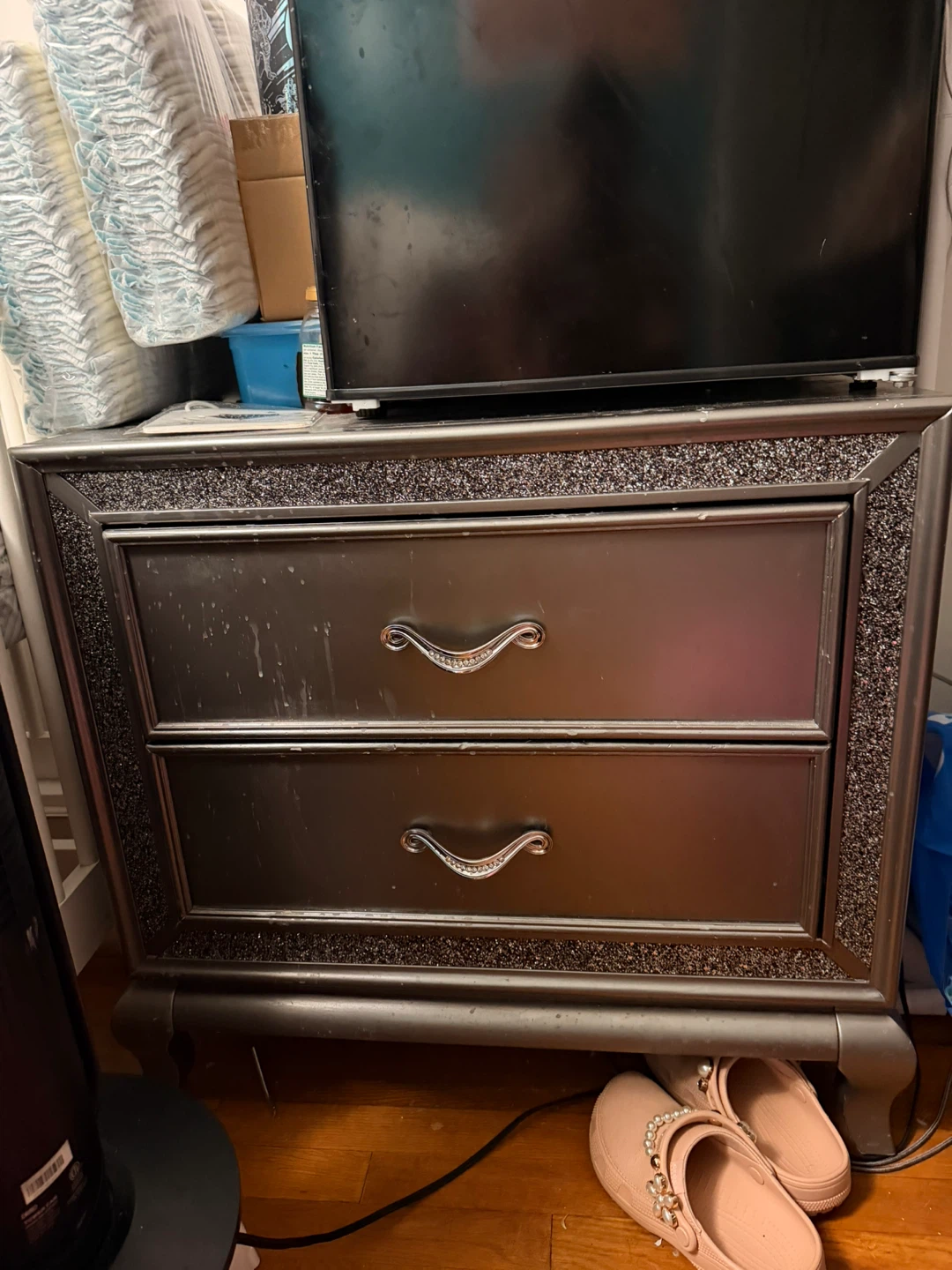 Glam 2-Drawer Nightstand