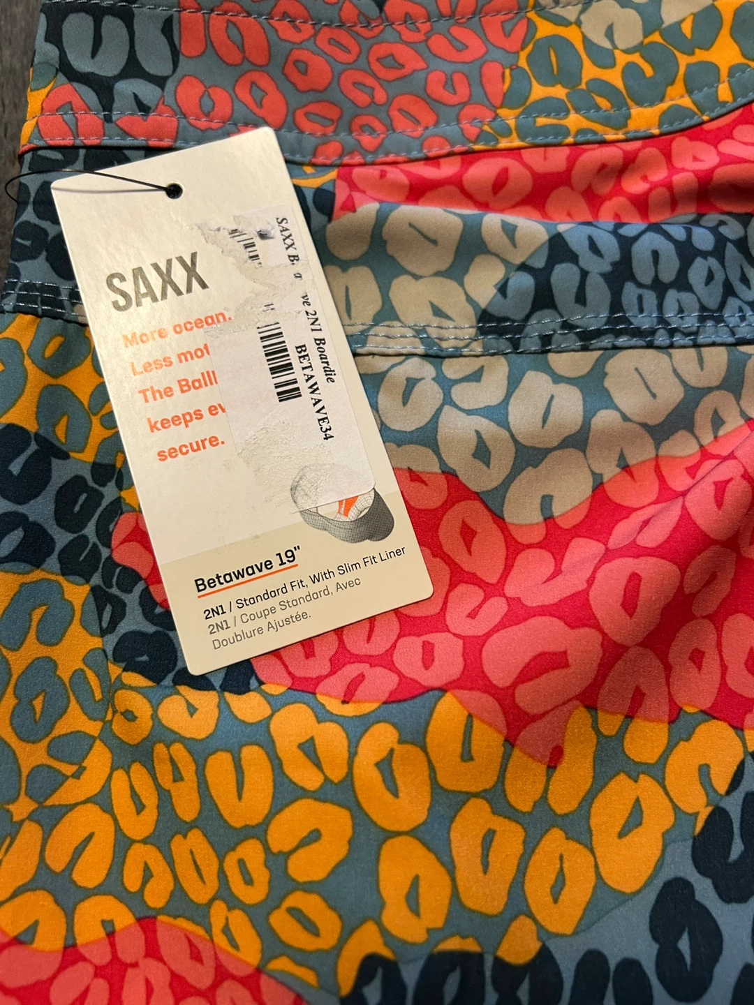 SAXX Betawave 19" Board Shorts Size 34 - photo 3