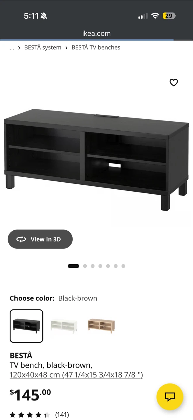 Black IKEA TV Stand - photo 3