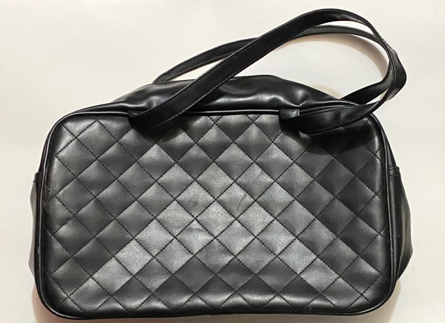 Quilted Faux Leather Handbag