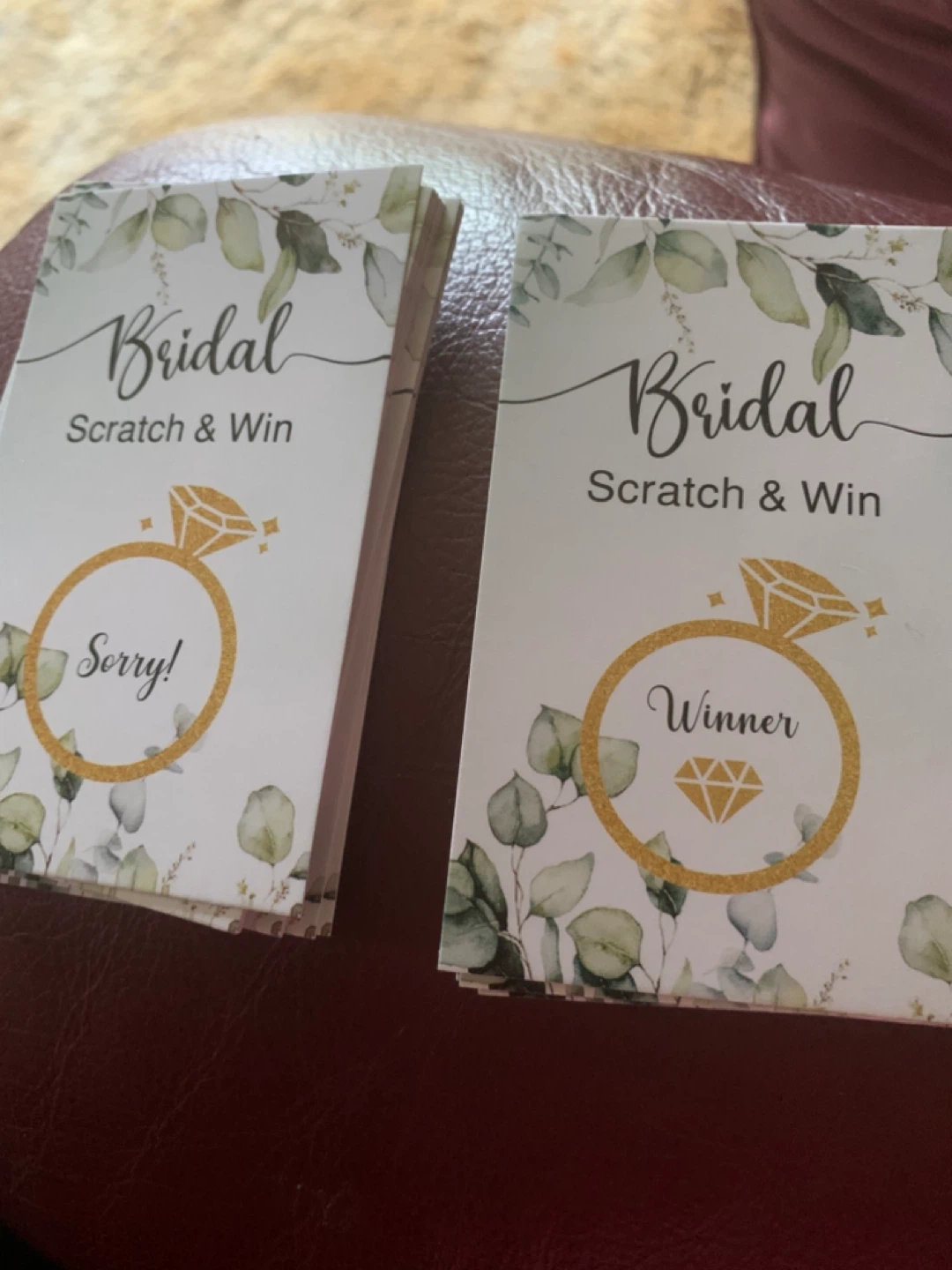 Bridal Scratch & Win Cards