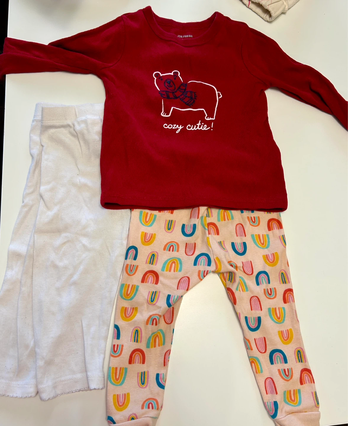 Joe Fresh Baby Girl Unicorn & Rainbow Pajama Set 18-24M