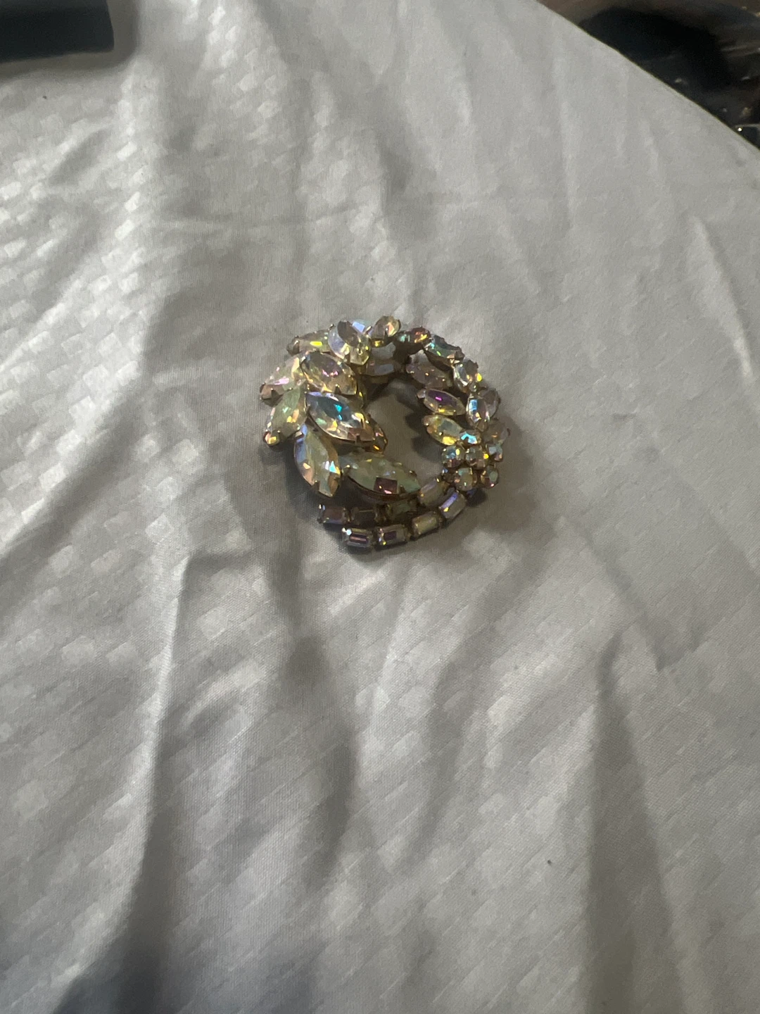 Vintage Sherman Crystal Brooch