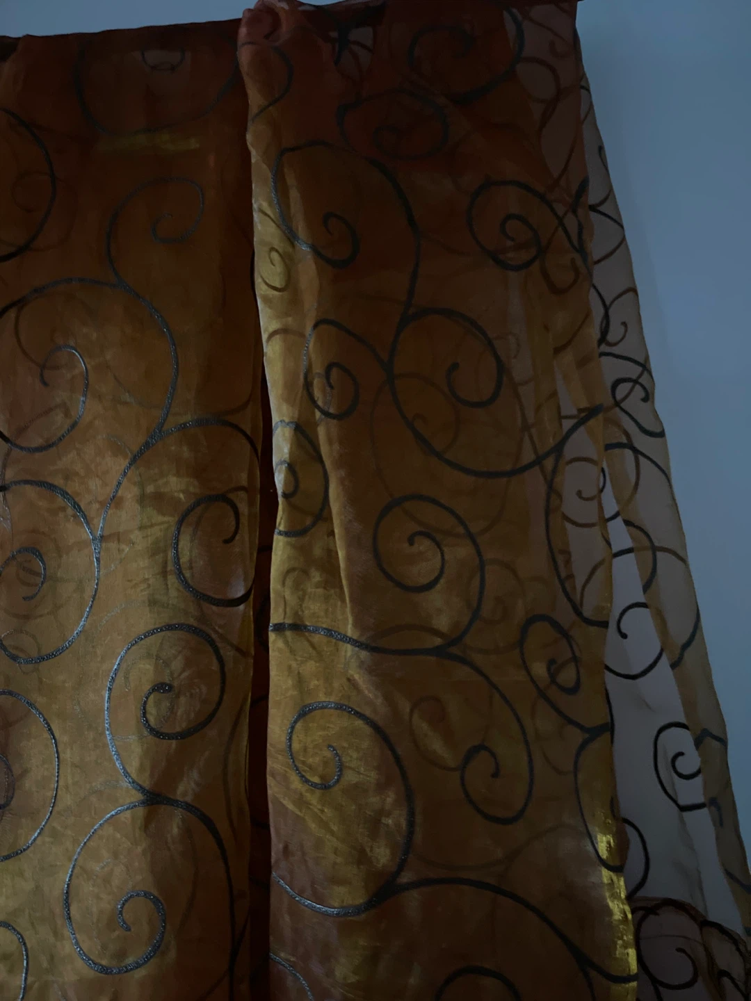 Sheer curtains with Swirl Pattern 2 pcs - photo 3