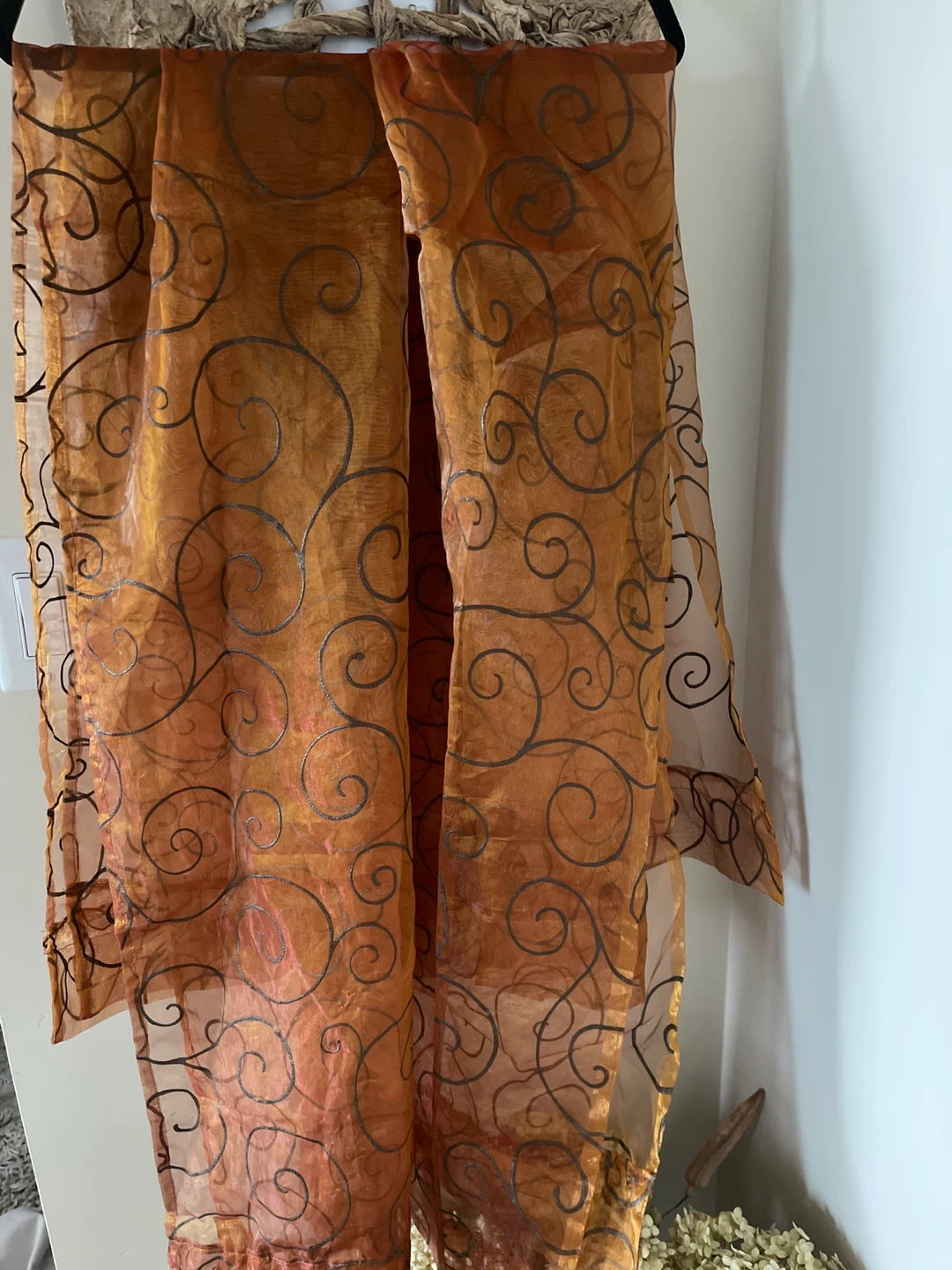 Sheer curtains with Swirl Pattern 2 pcs - photo 4