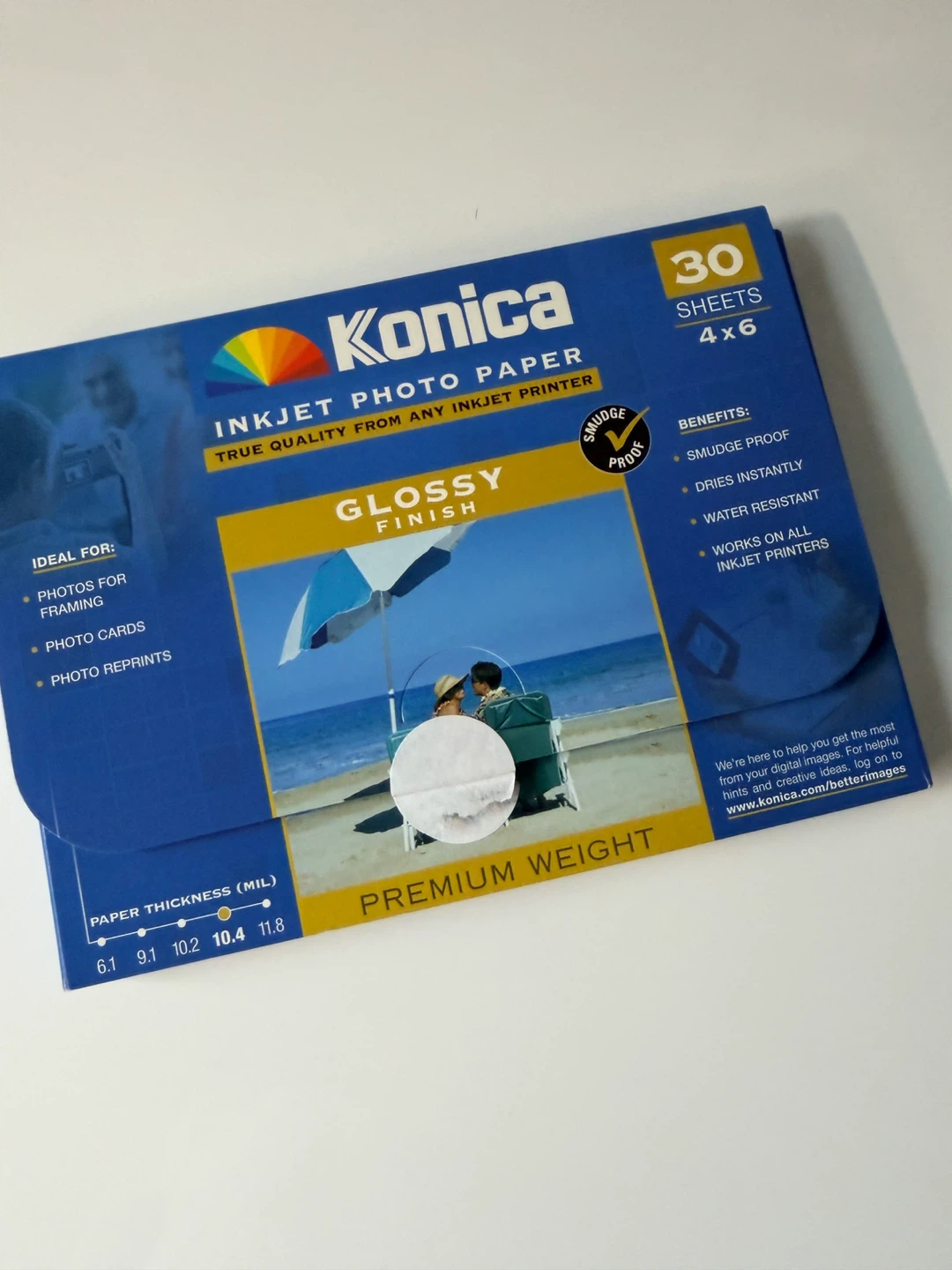 Papier photo Konica 4x6 (28 feuilles)