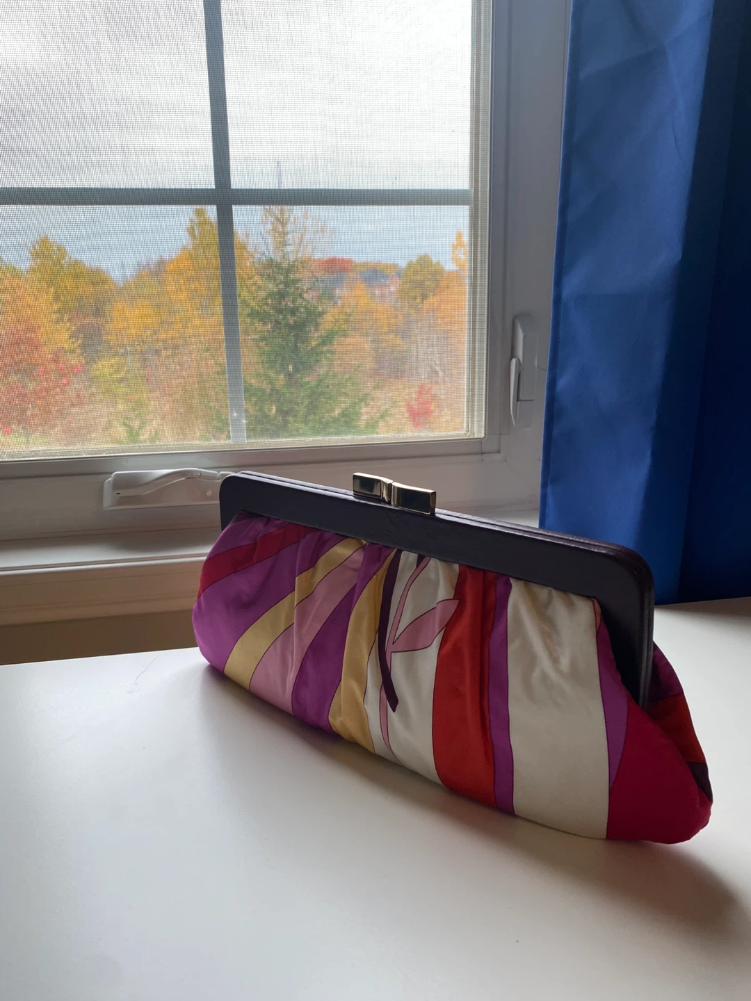 Banana Republic Clutch - Vibrant Floral Pattern